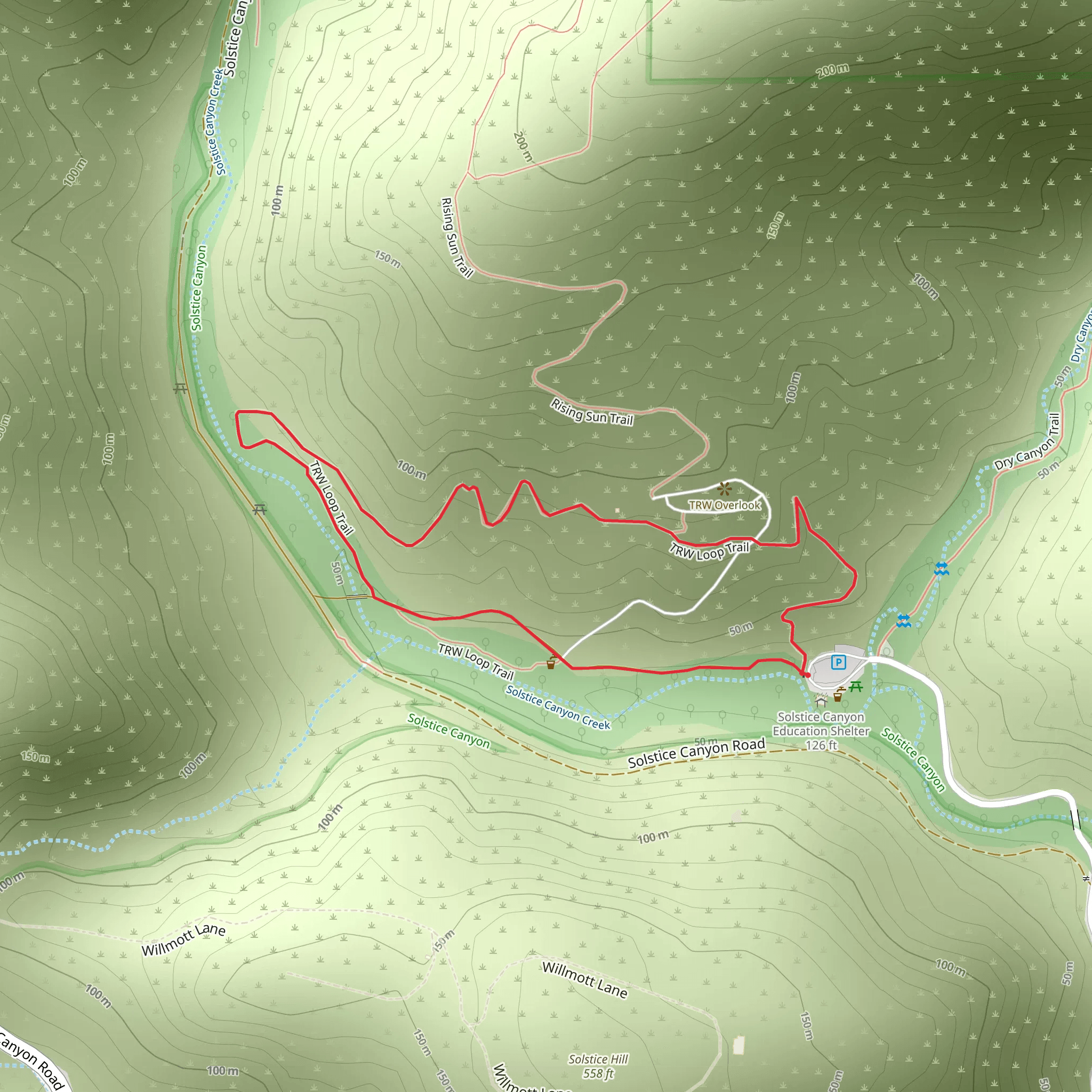 TWR Loop Trail mobile static map