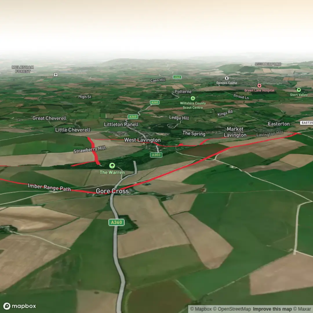 An image depicting the trail Gore Cross Circular and its surrounding area.
