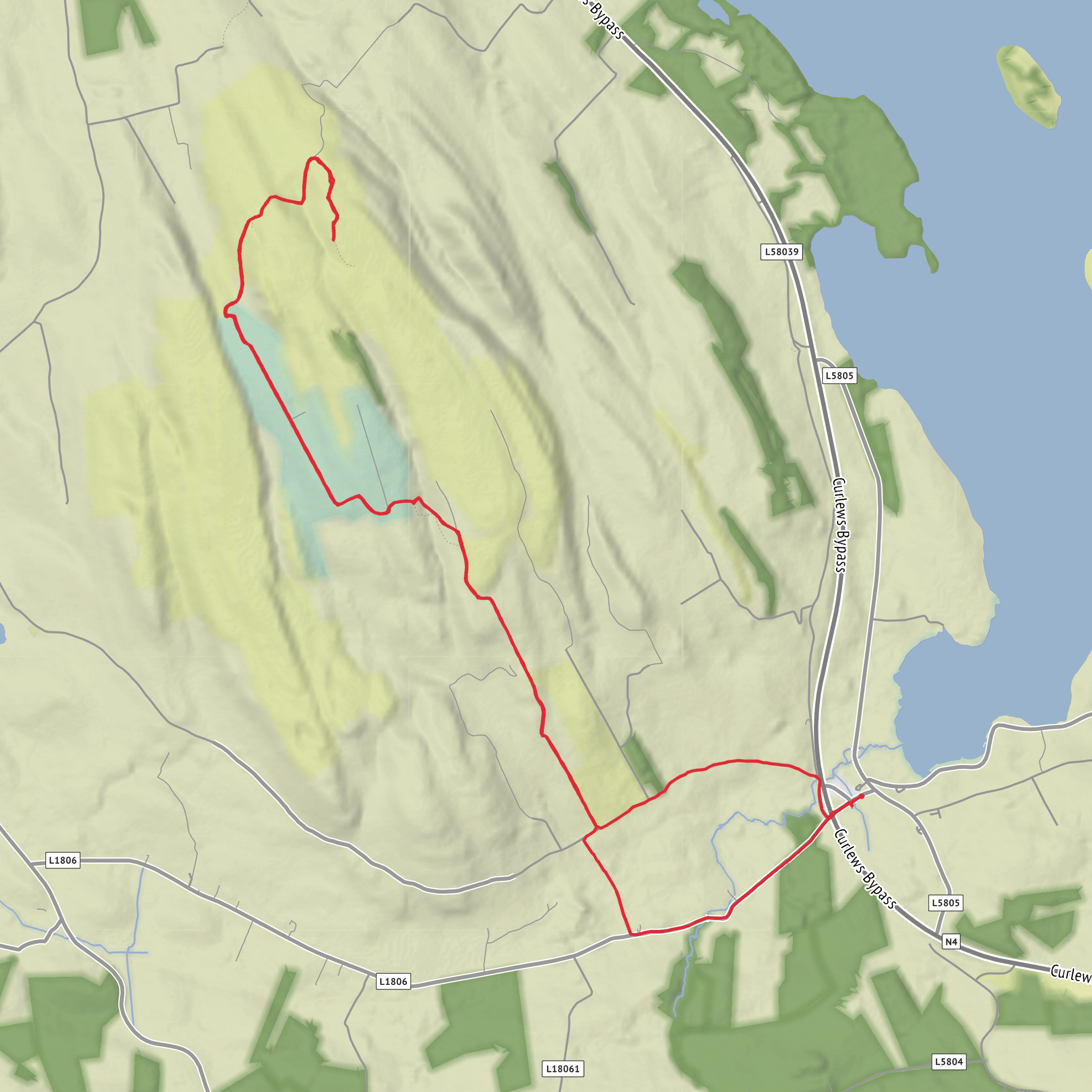 Ballinafad to Carrowkeel tombs and back mobile static map