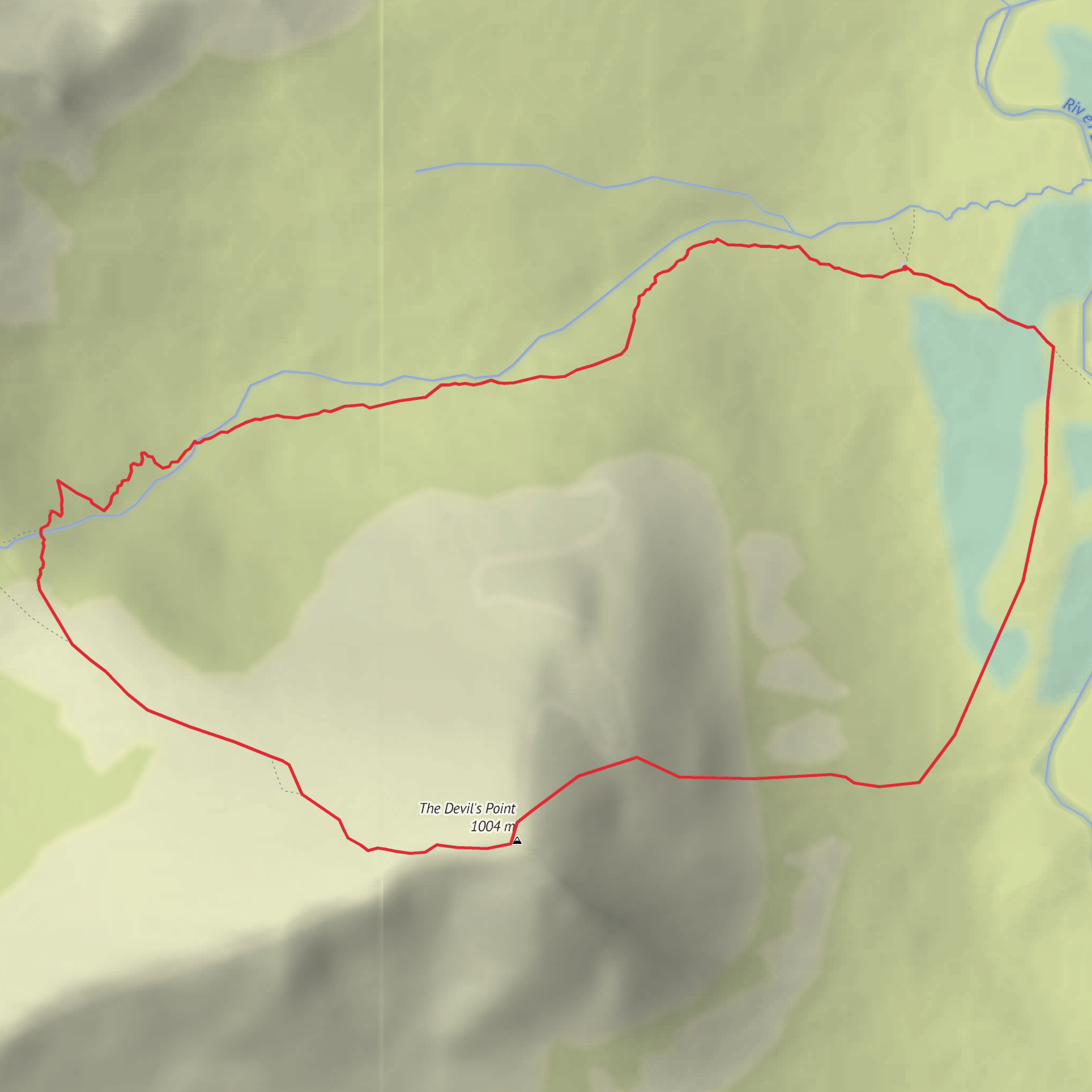 The Devil's Point from Corrour Bothy mobile static map