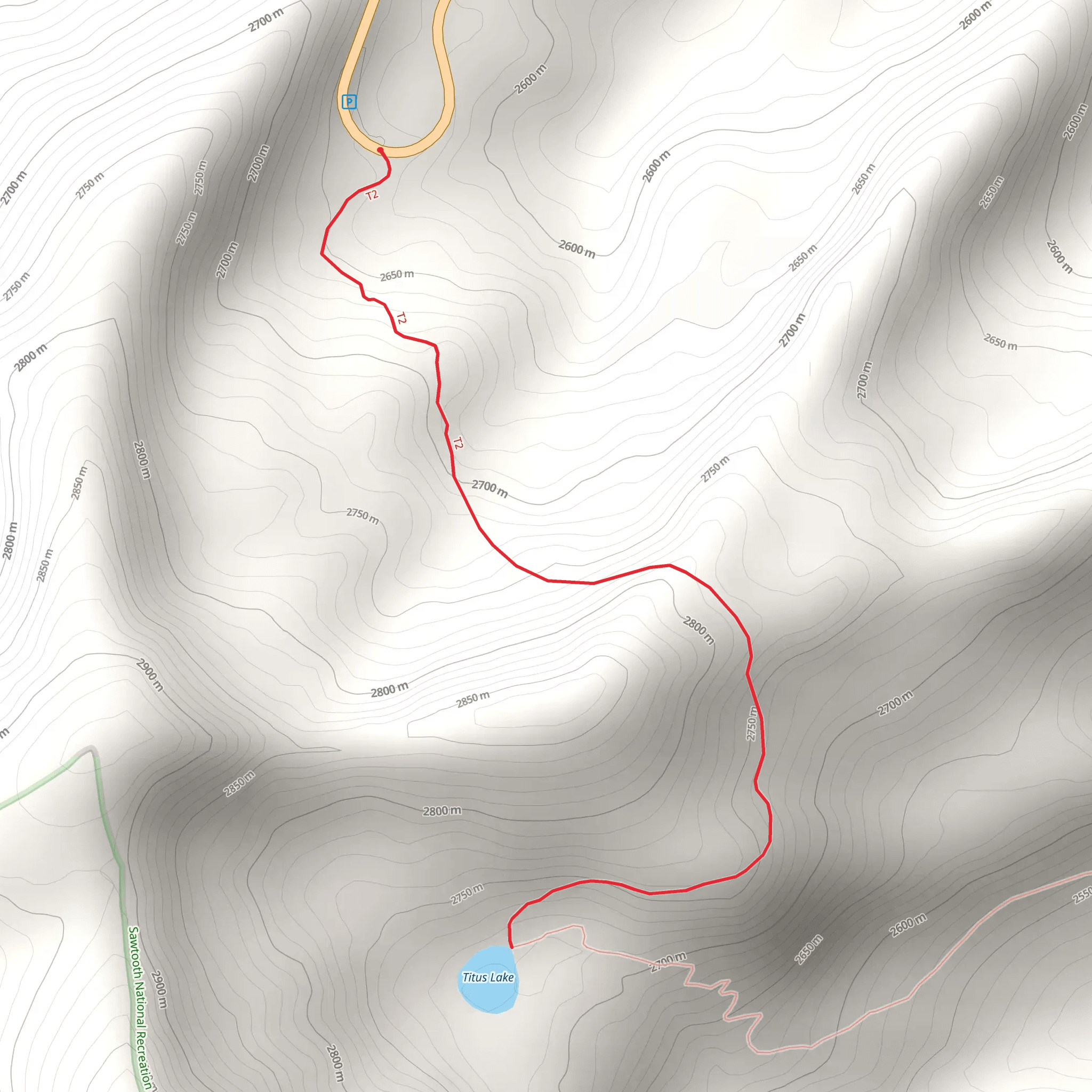 Titus Lake mobile static map