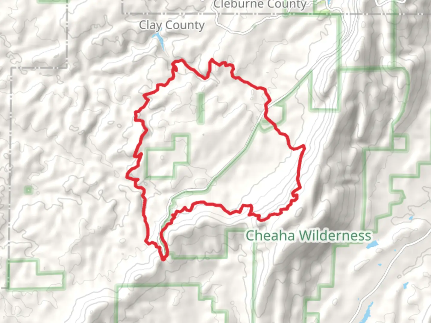 An image depicting the trail Lake Chinnabee - Skyway Hiking Loop Trail and its surrounding area.