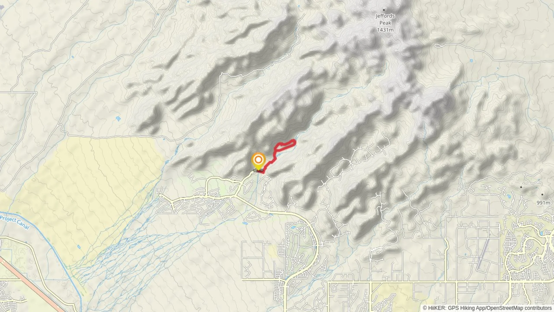 An image depicting the trail Wild Burro - Lower Javelina Loop Trail and its surrounding area.