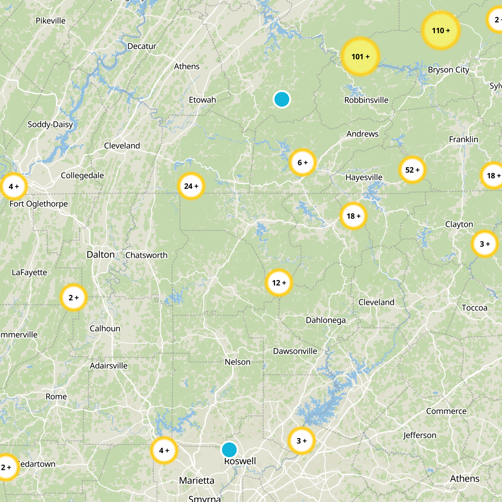 Gilmer County Static Map
