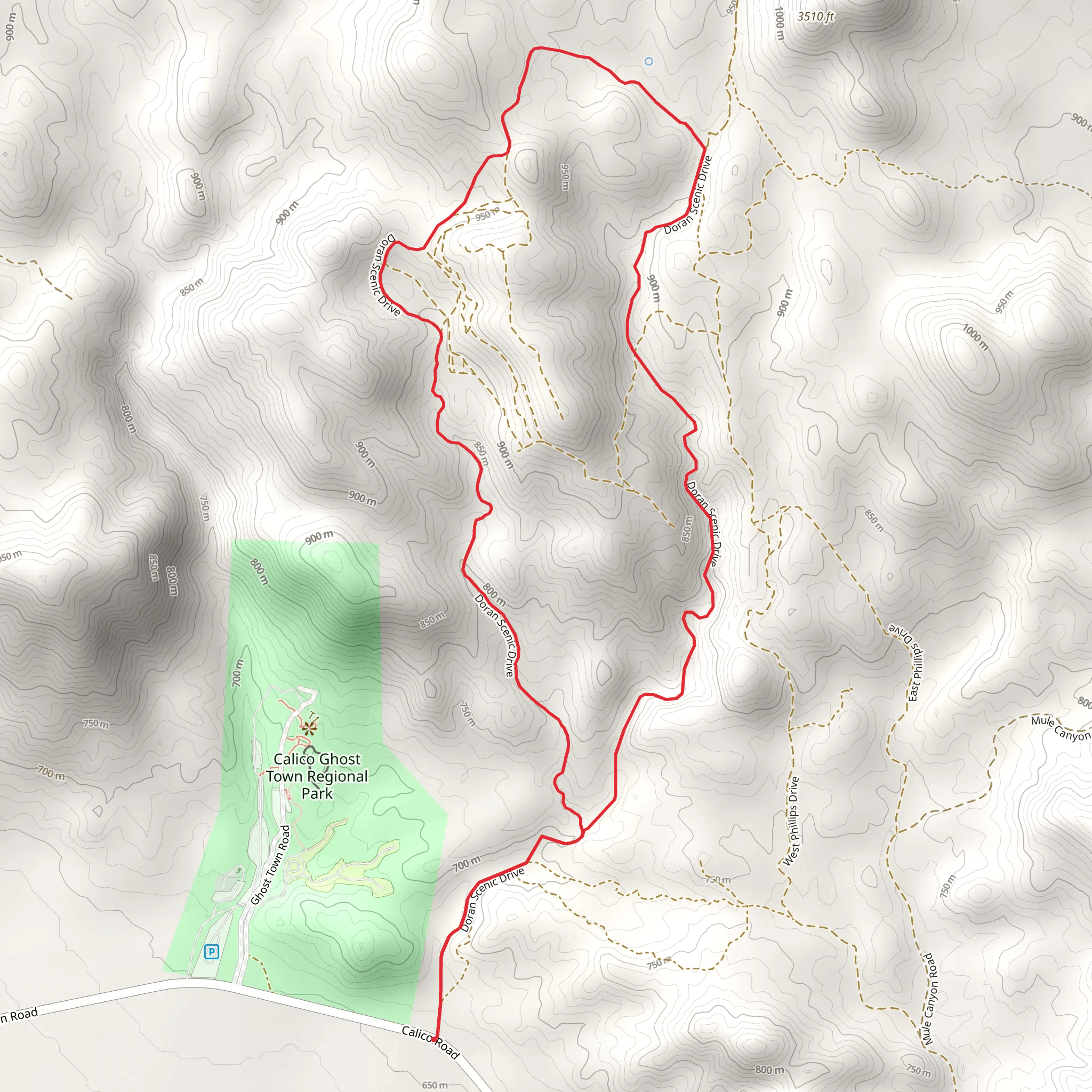 Doran Scenic Drive Loop mobile static map