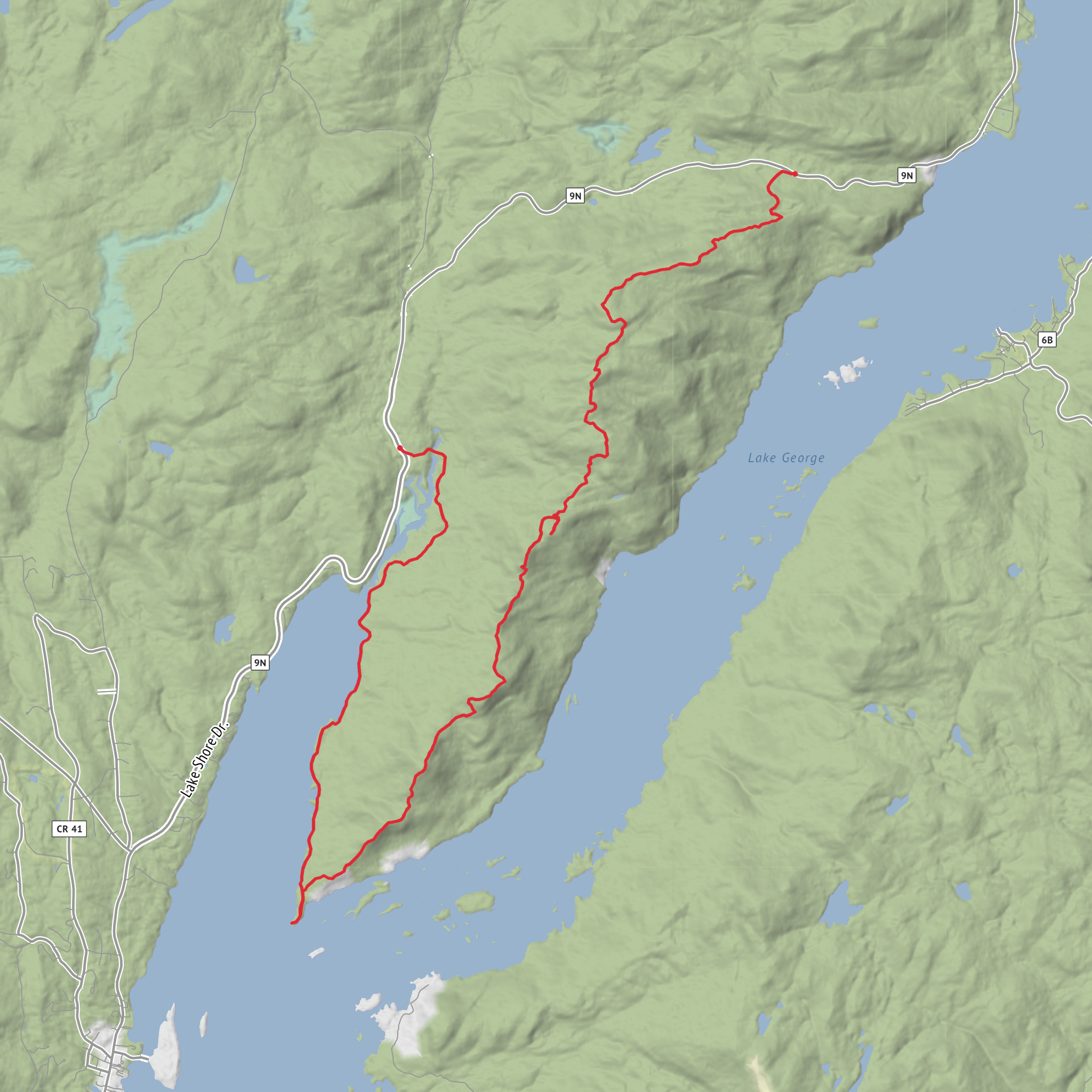 Tongue Mountain Range and Northwest Bay Trail mobile static map