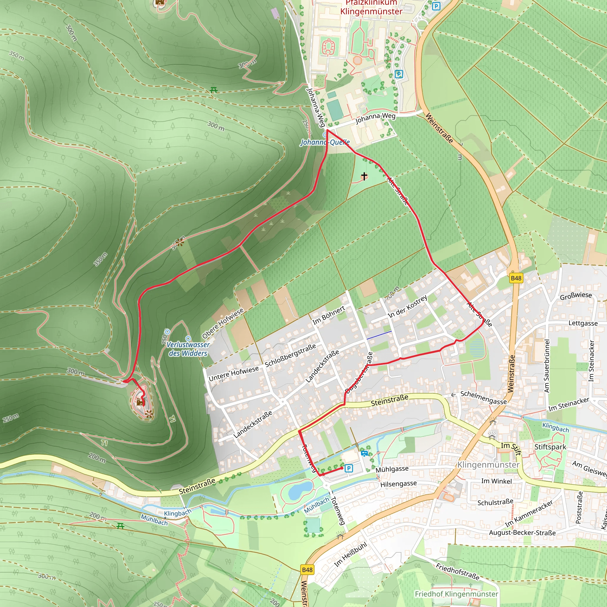 Burg Landeck Walk mobile static map