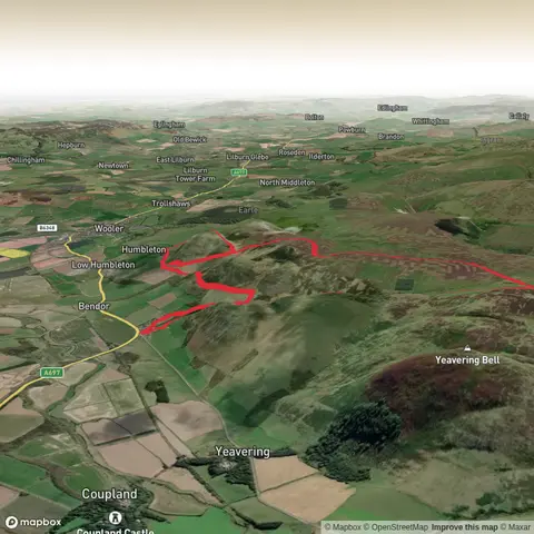 Gains Law, Humbleton Hill and Harehope Hill Loop