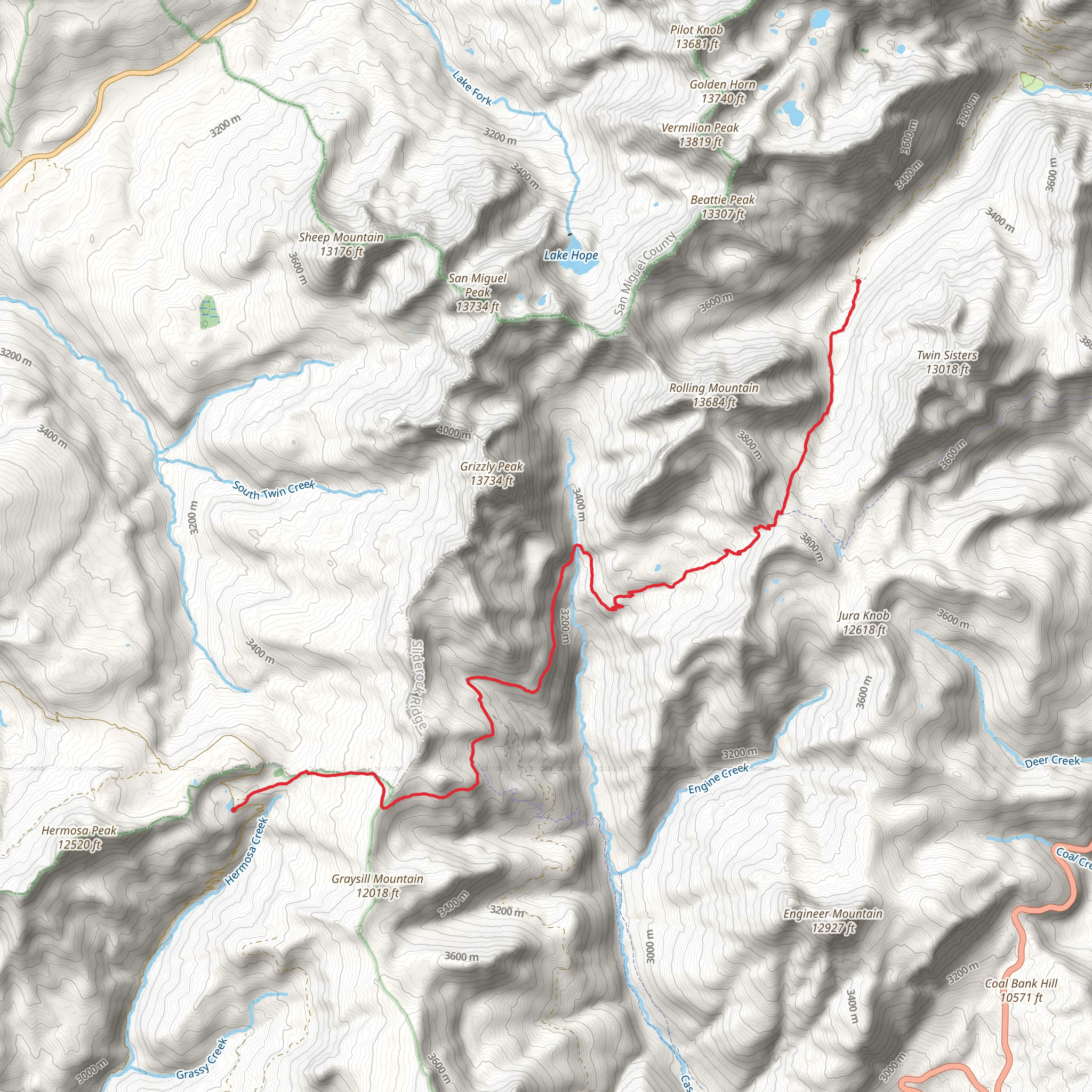 Rico - Silverton Trail mobile static map