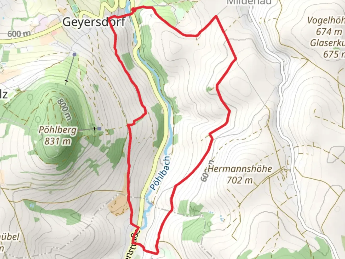 An image depicting the trail Hagebuttenweg and its surrounding area.