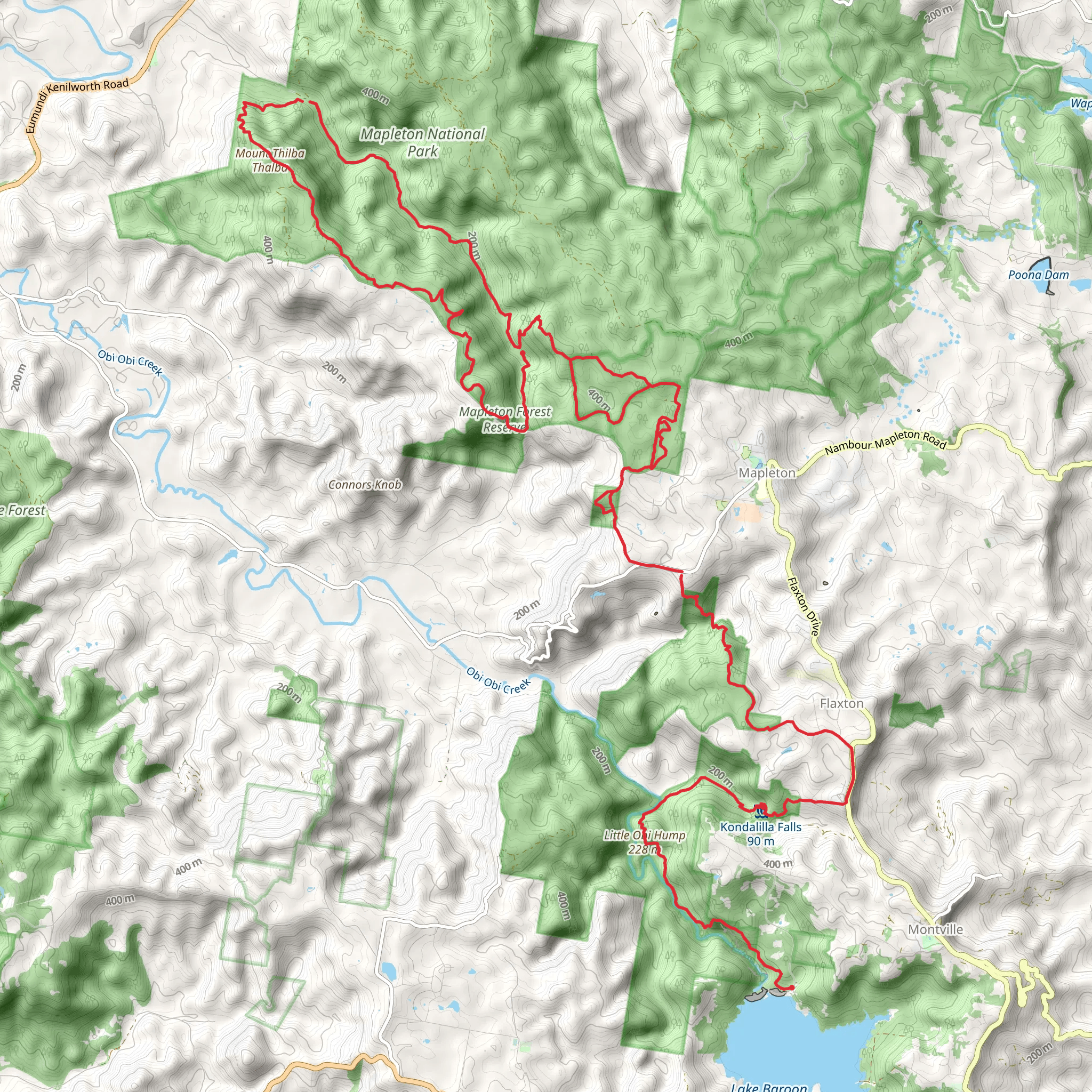 Sunshine Coast Great Walk mobile static map