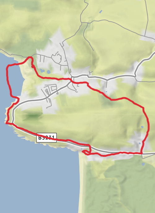 Hike on Hike from Croyde mobile static map