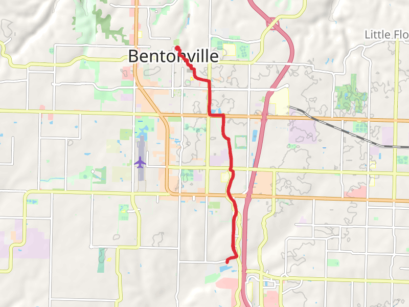 Razorback Regional Greenway Out and Back