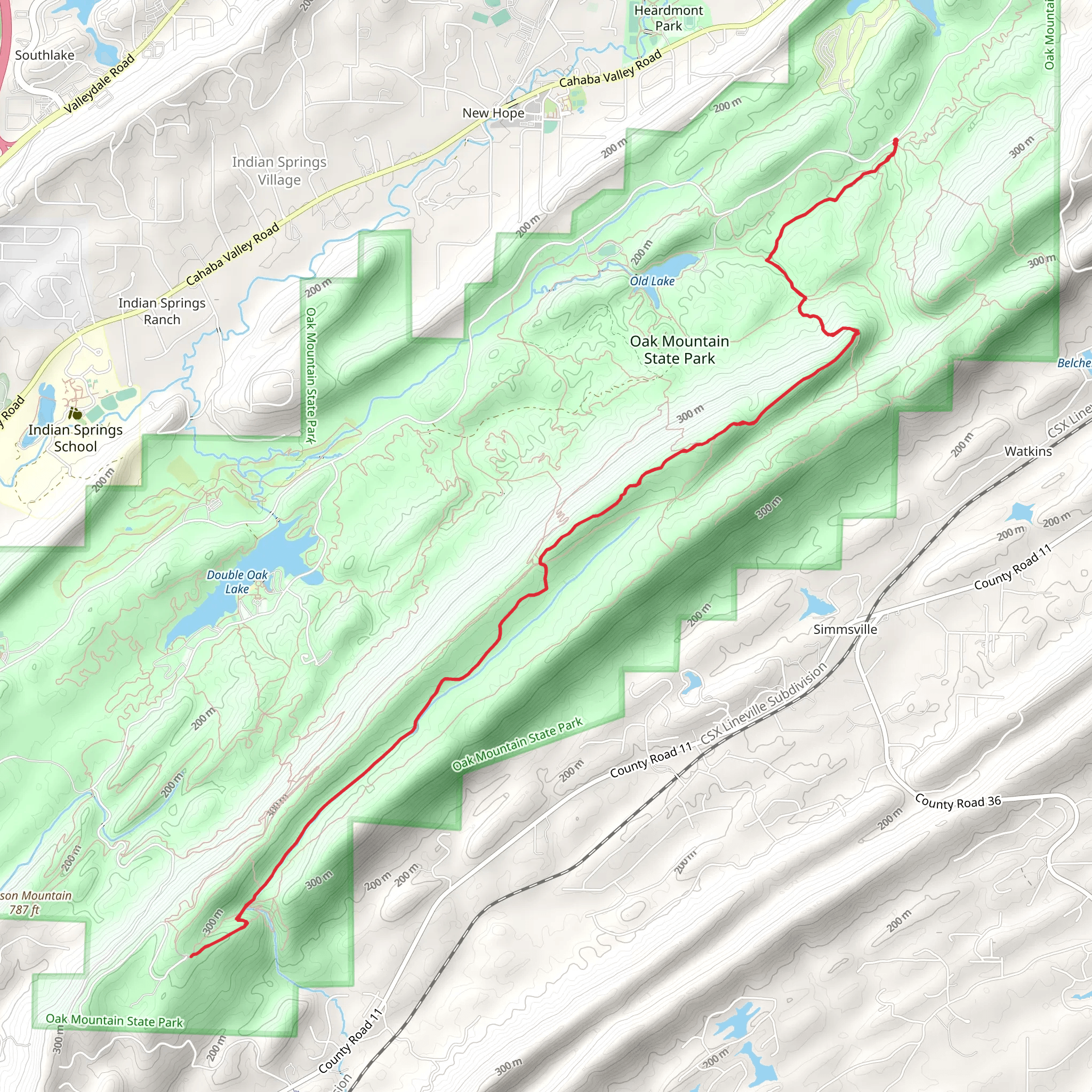 White Trail and Peavine Branch mobile static map