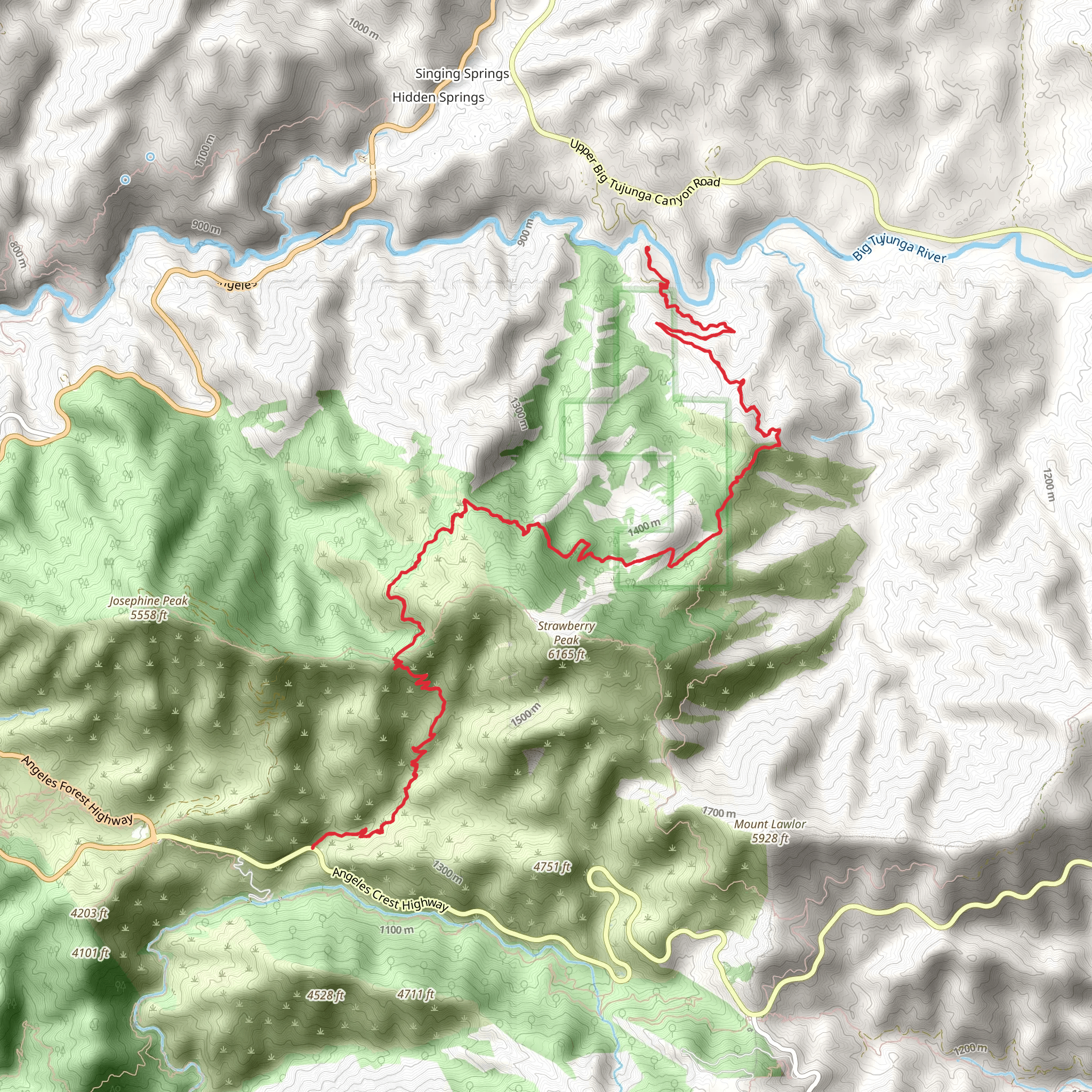 Strawberry Peak and Colby Canyon Trail mobile static map