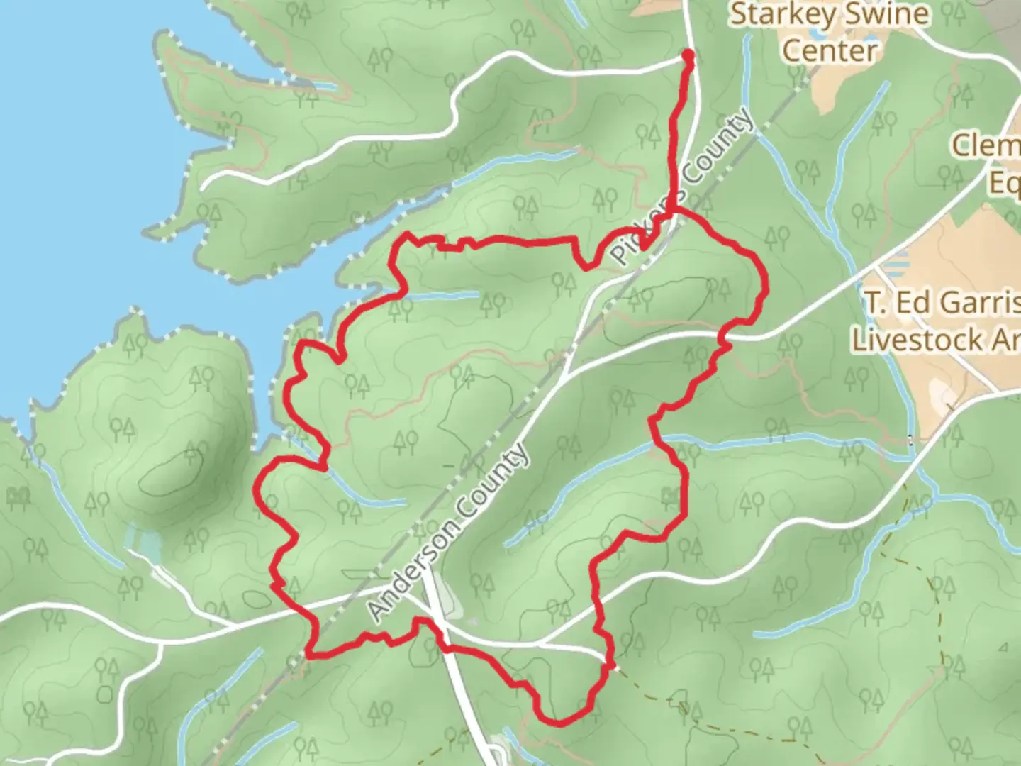 An image depicting the trail Loop around West Queen Street and its surrounding area.