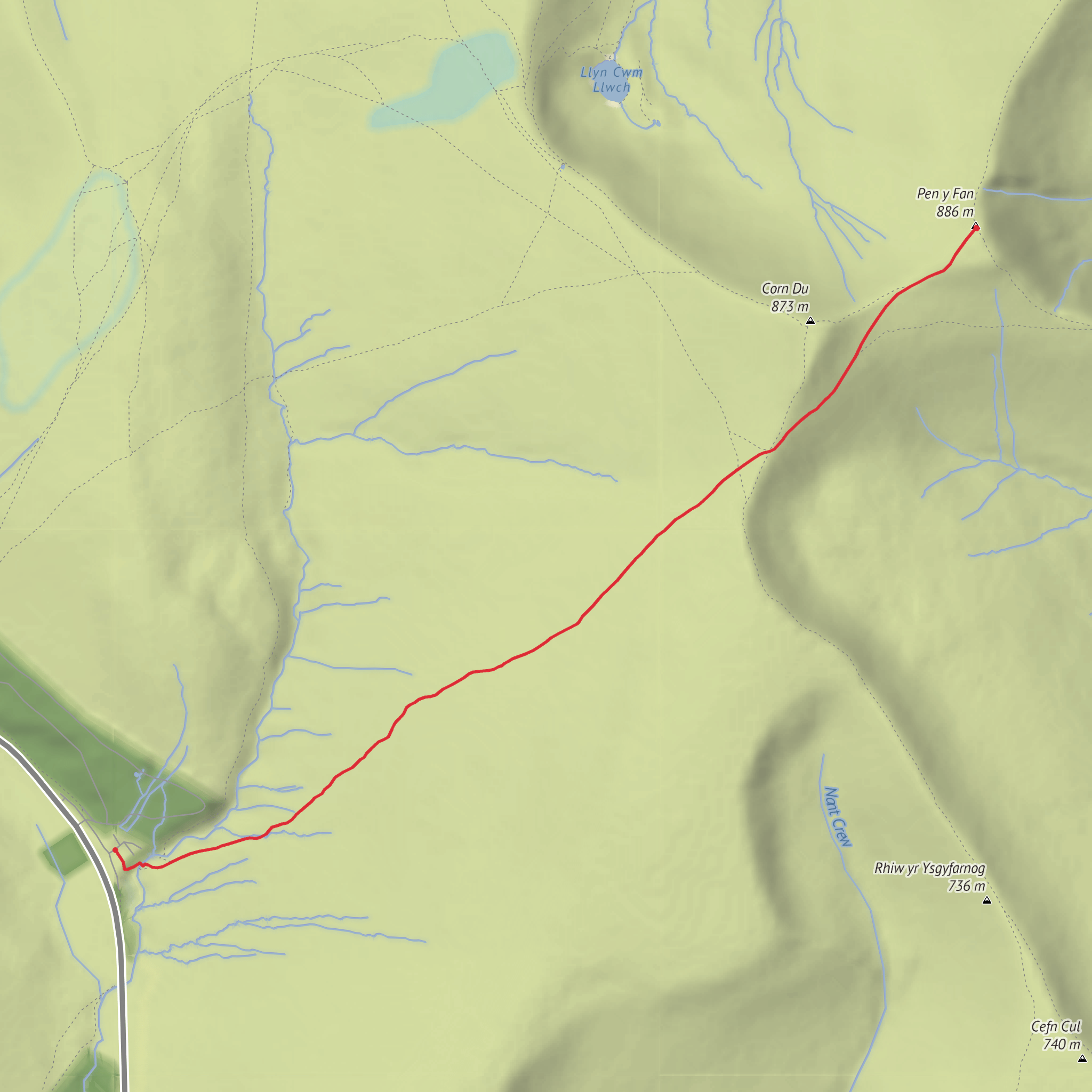 Pen Y Fan - Bannau Brycheiniog National Park mobile static map