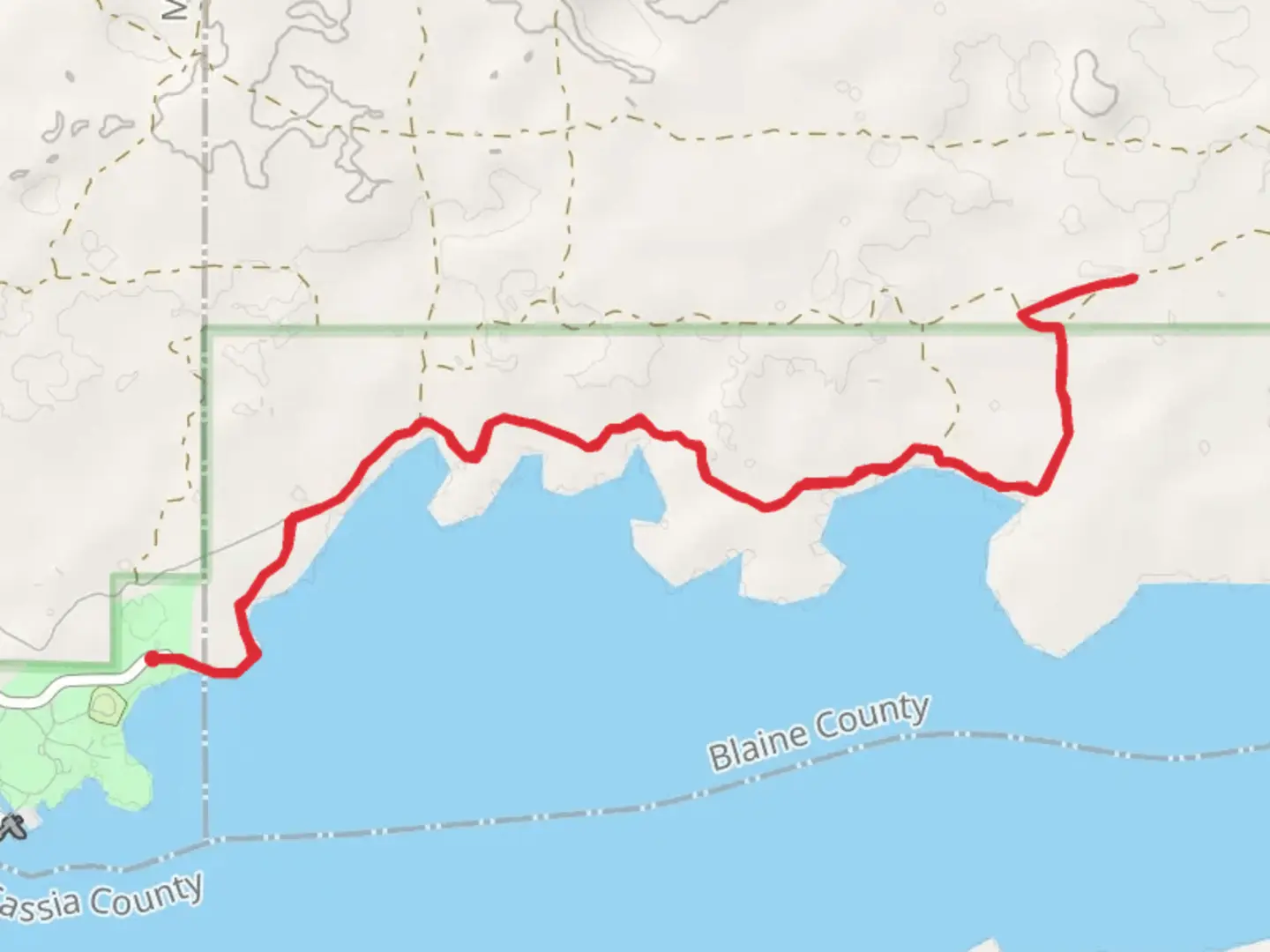 An image depicting the trail Snake River Northside Walk and its surrounding area.