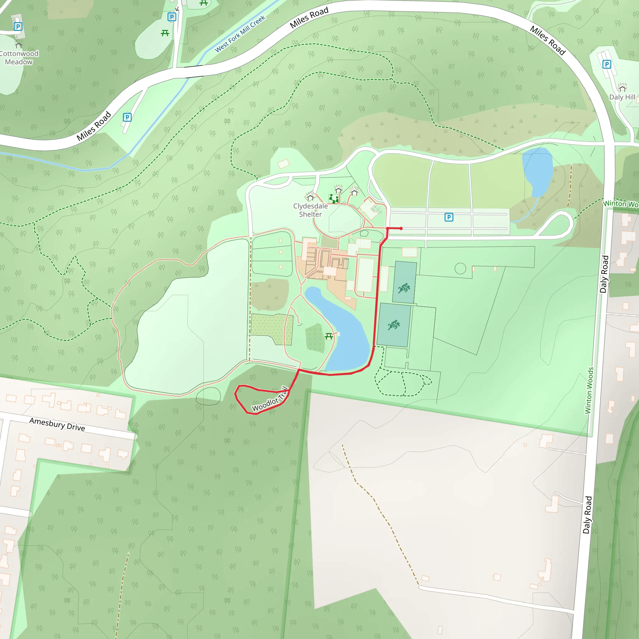 Woodlot Trail mobile static map