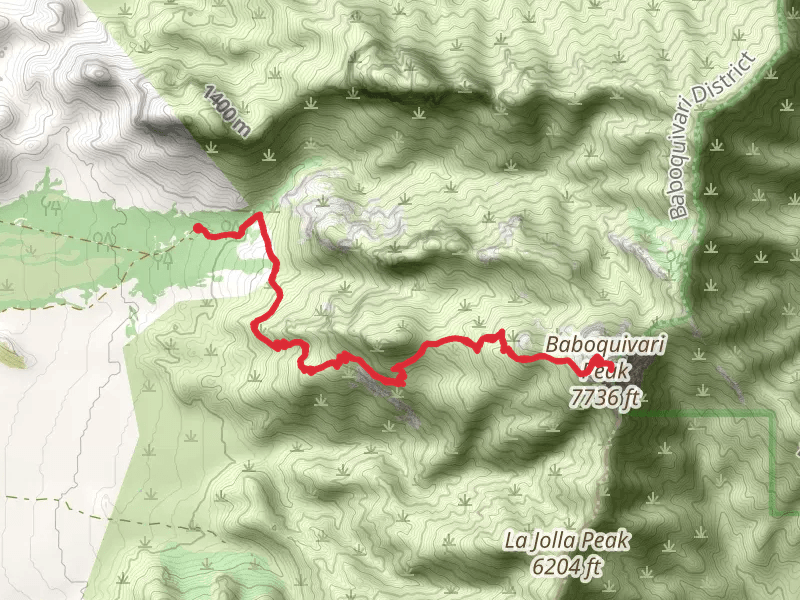Baboquivari Peak via Waw Giwulk Trail