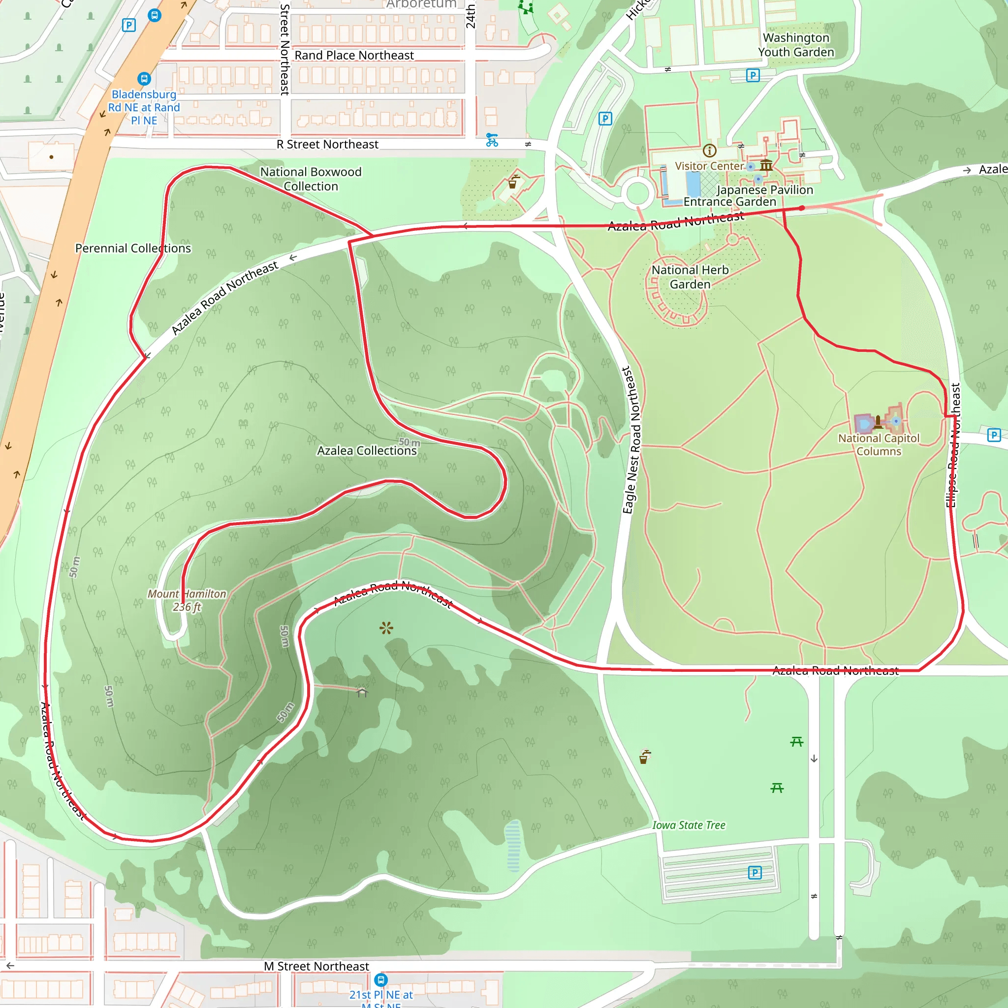 Mount Hamilton Loop - Friendship Garden mobile static map