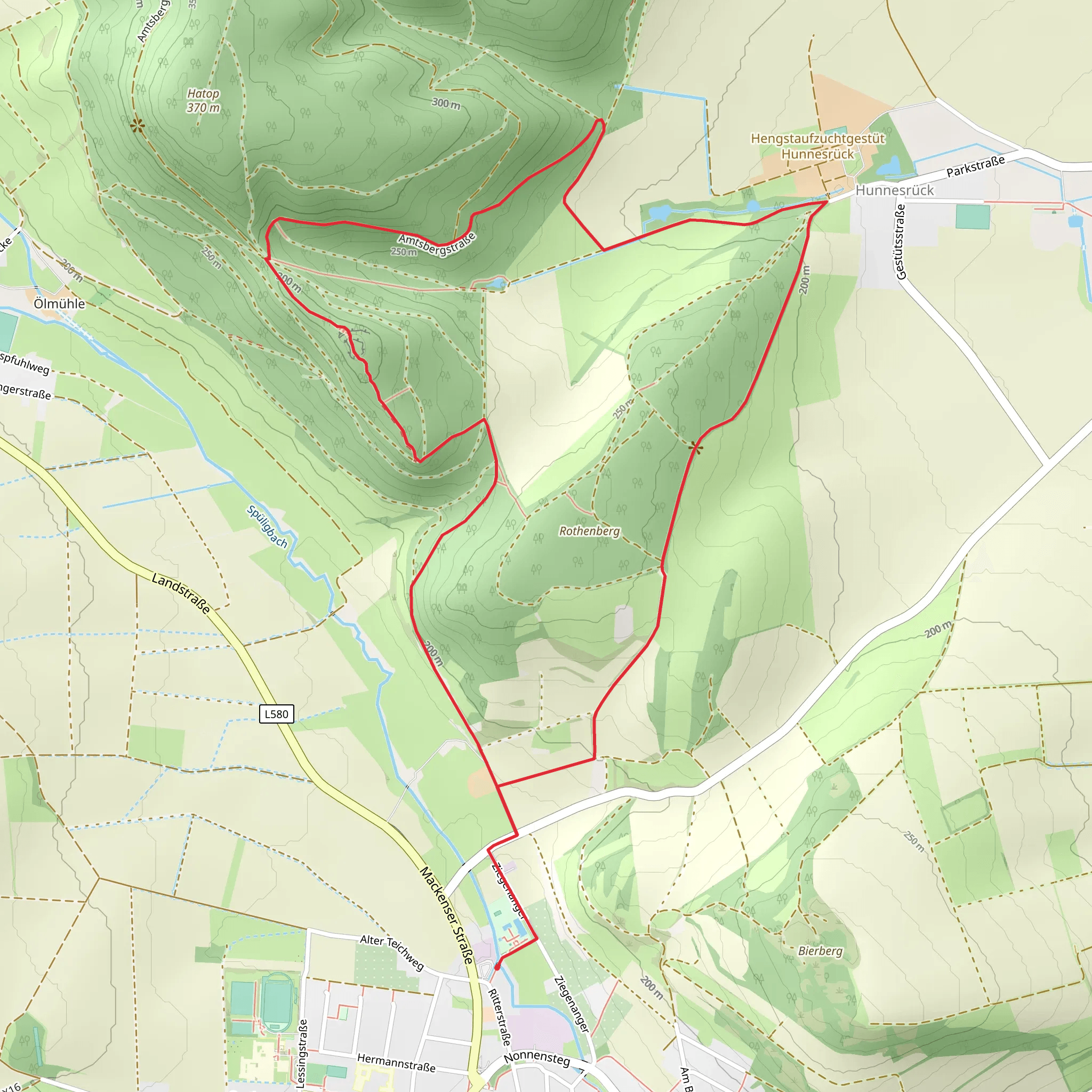 Hunnesrück Castle Loop mobile static map