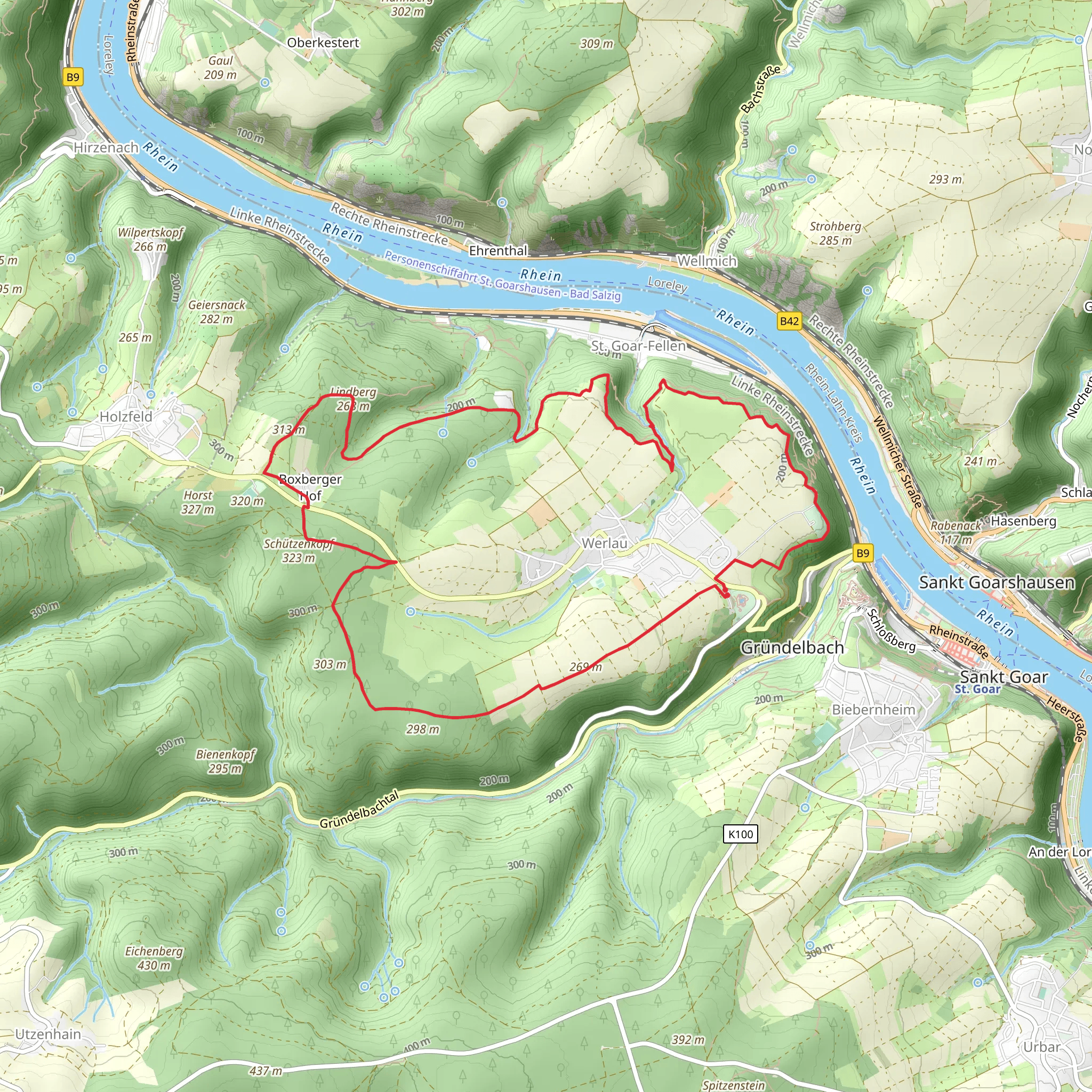 Lindberg, Auf dem Hartenberg and Werlauer Pilz via Erzweg and Heimbachtal mobile static map