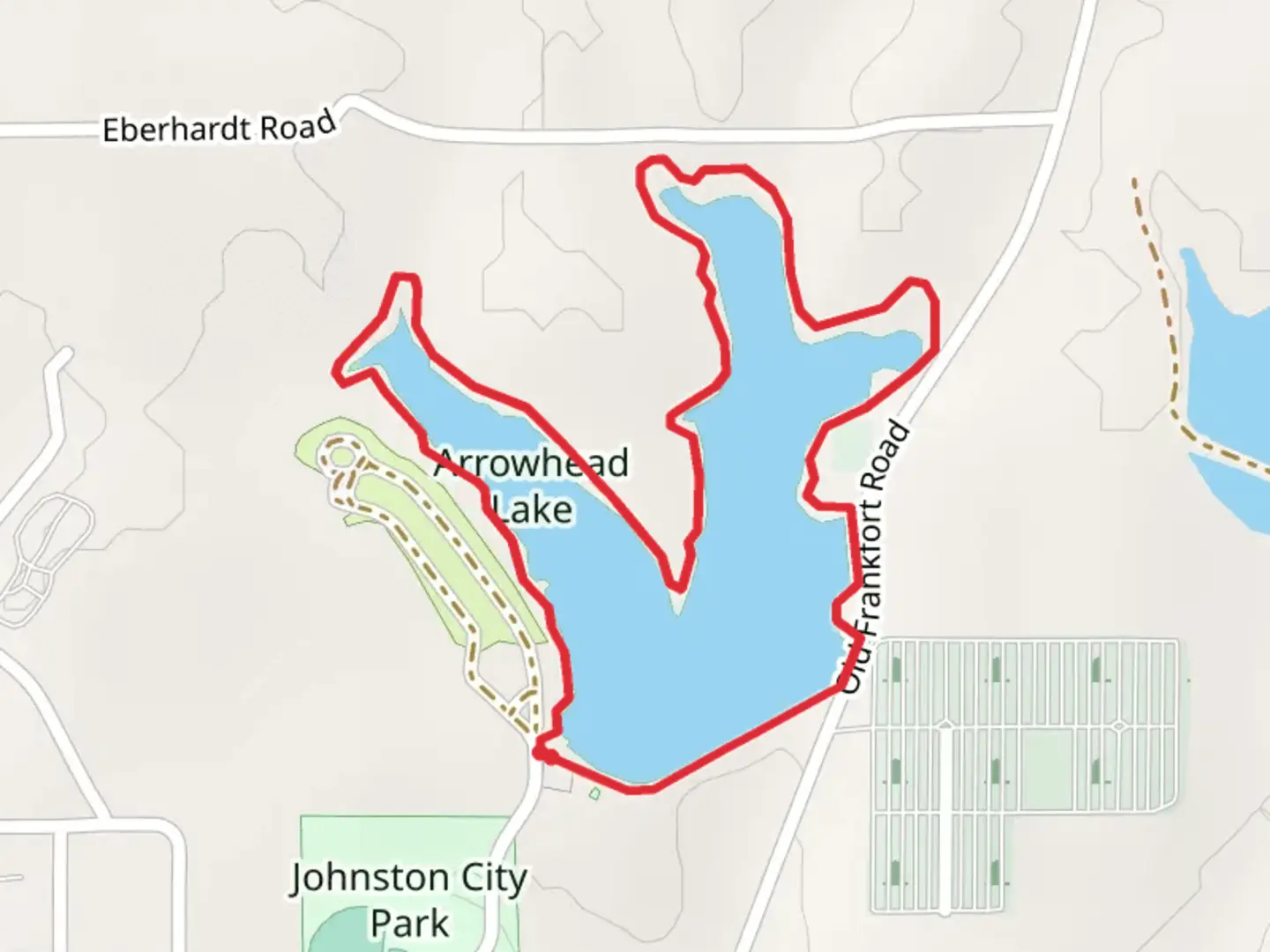 An image depicting the trail Arrowhead Lake Loop and its surrounding area.