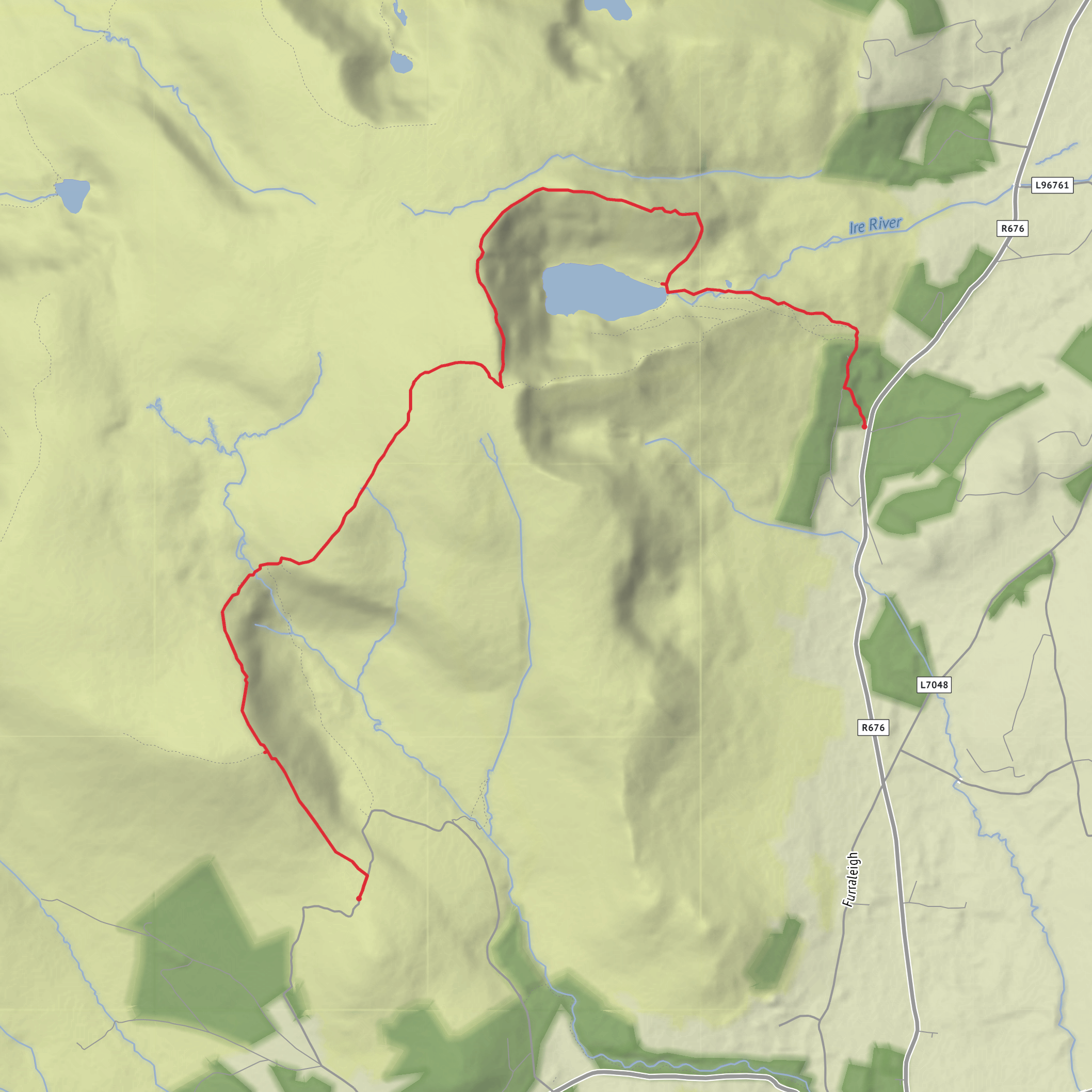 Mahon Falls to Coumshinghaun mobile static map