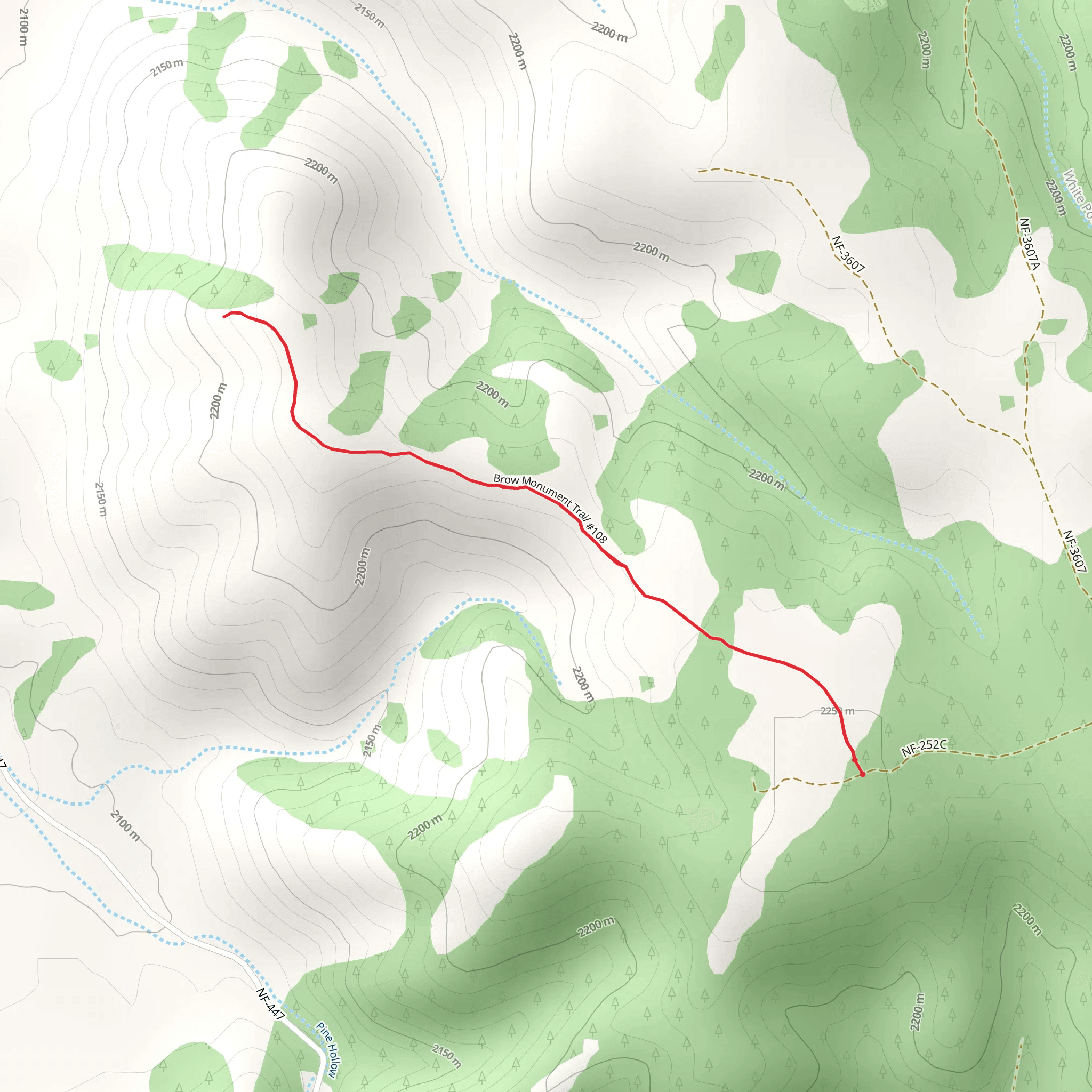 Brown Monument Trail mobile static map