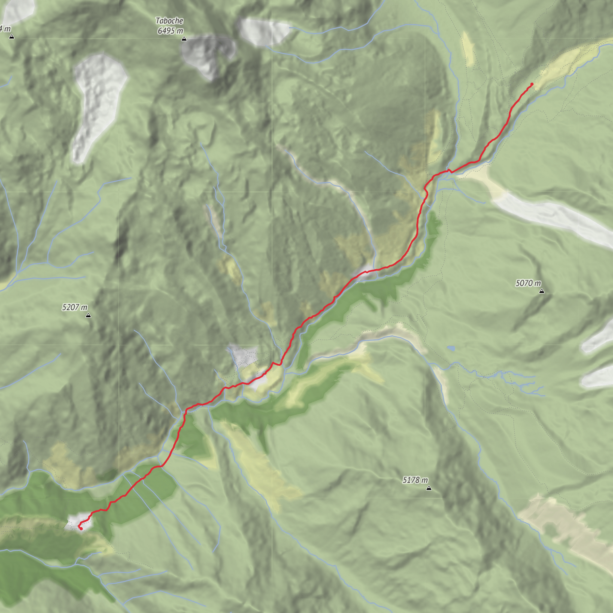 Everest Base Camp Day 5 mobile static map