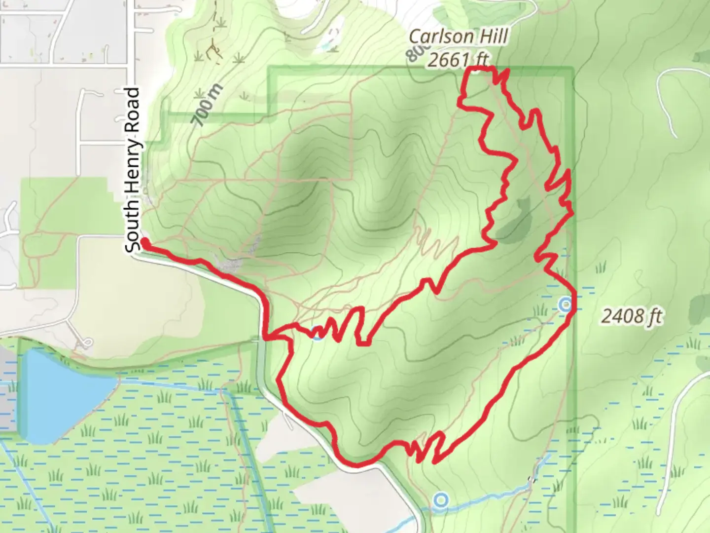 An image depicting the trail Summit Loop and its surrounding area.