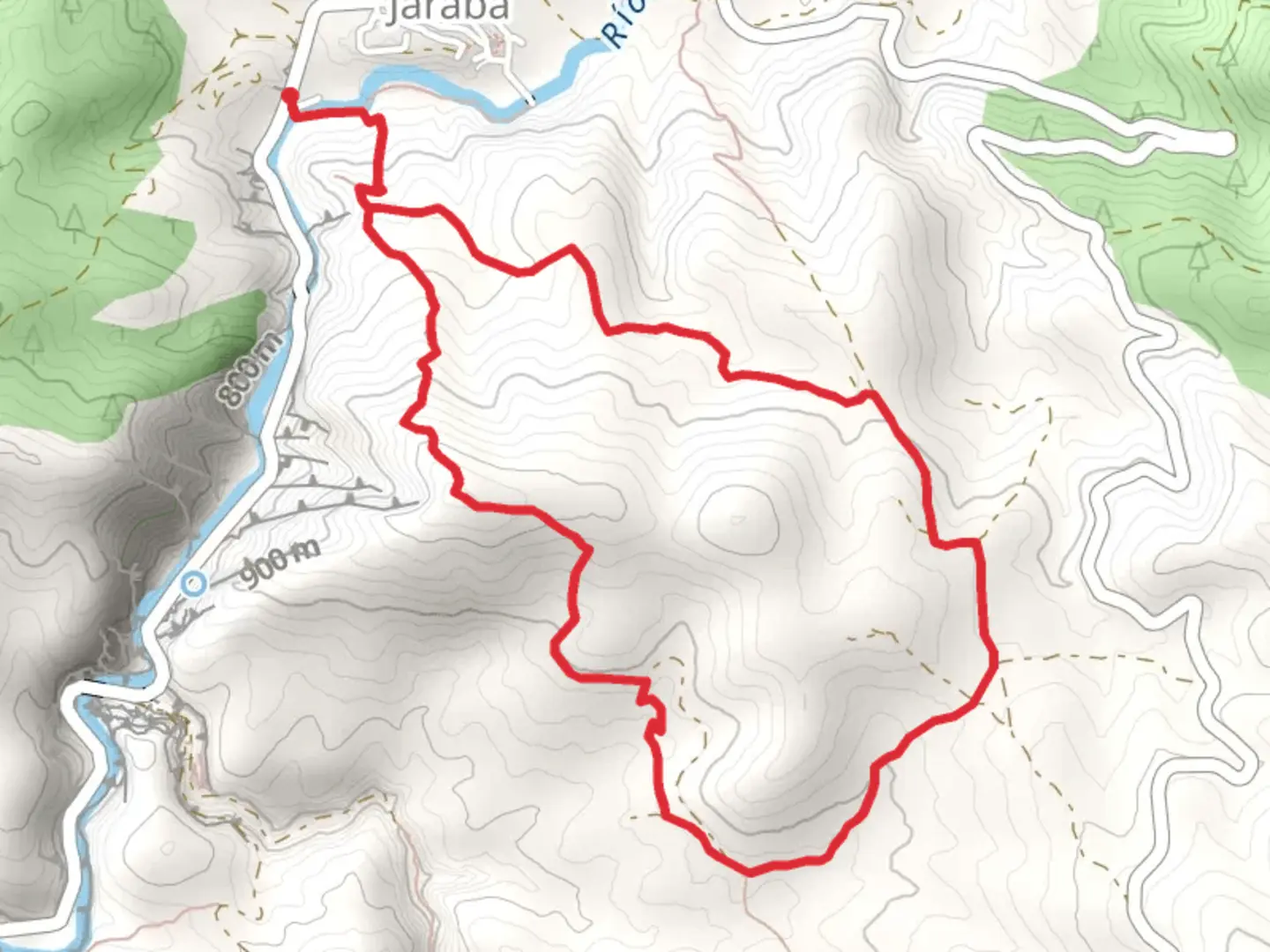 An image depicting the trail Path of the Viewpoints and La Pedriza SL Z 42 and its surrounding area.