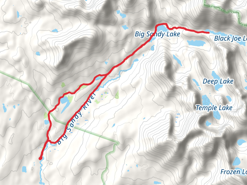 Black Joe Lake and V Lake via Big Sandy TrailLoop