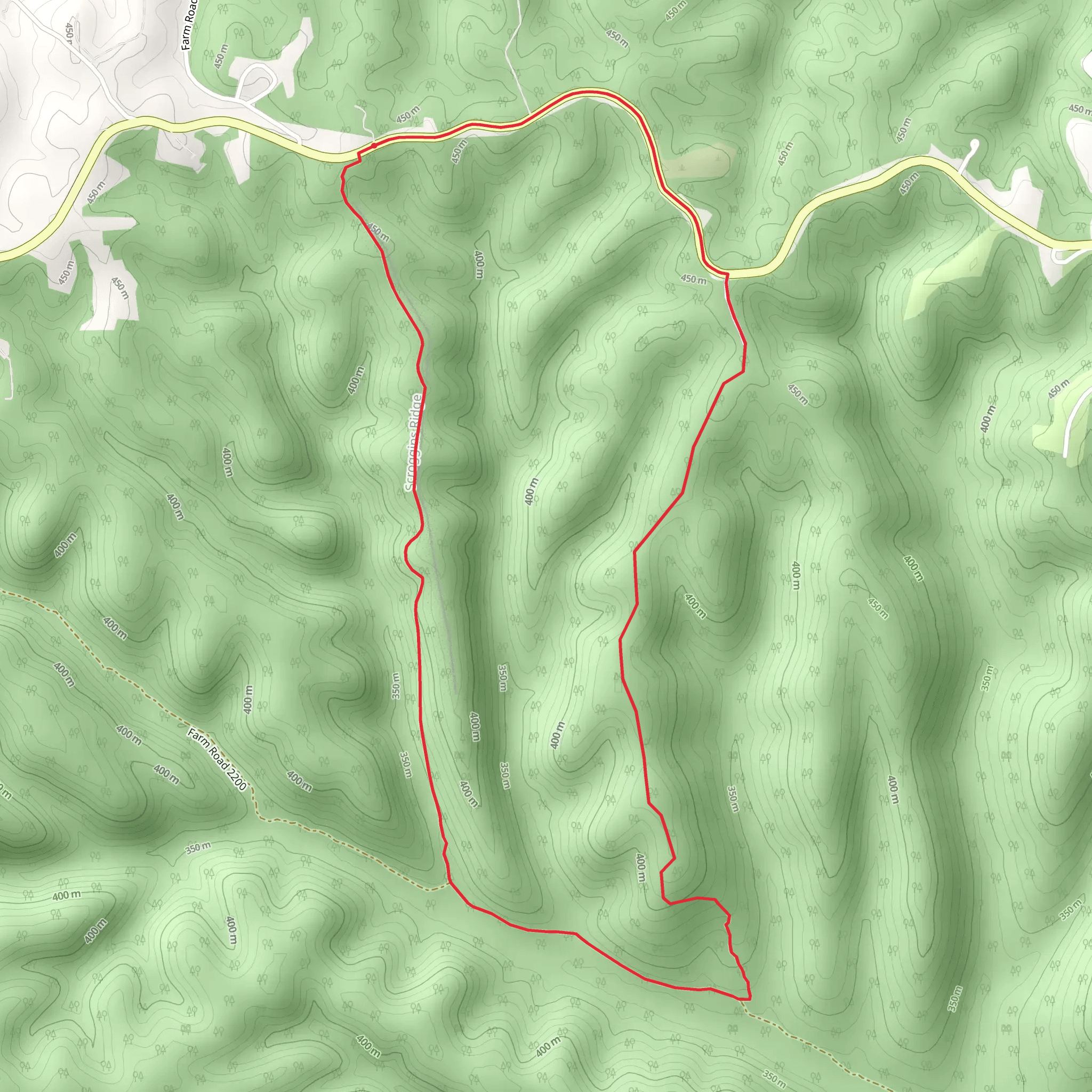 Scroggins Ridge Loop - State Highway 76 mobile static map