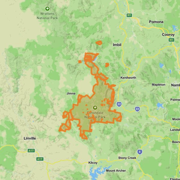 Conondale National Park mobile static map