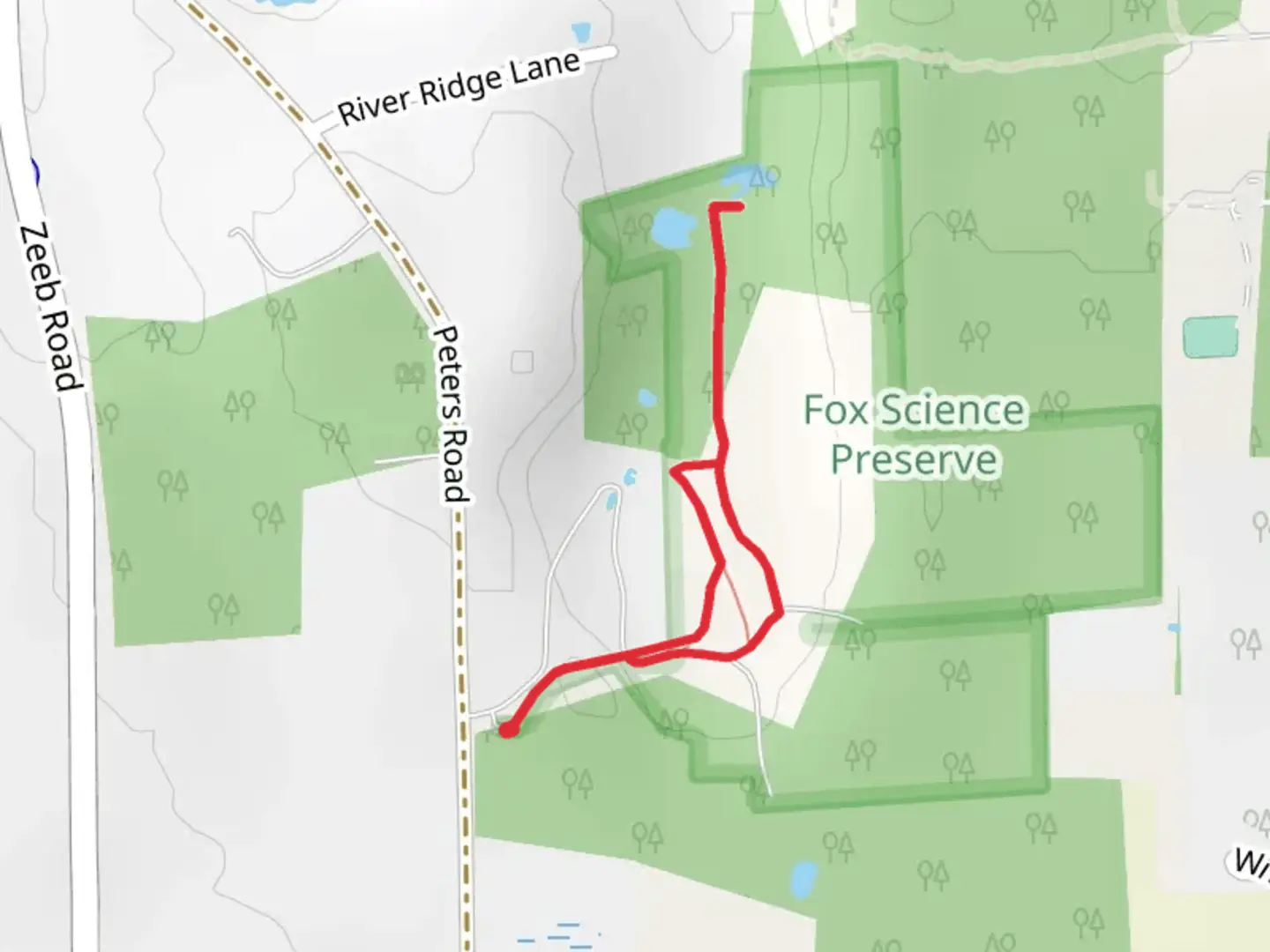 An image depicting the trail Gravel Pit Loop and its surrounding area.