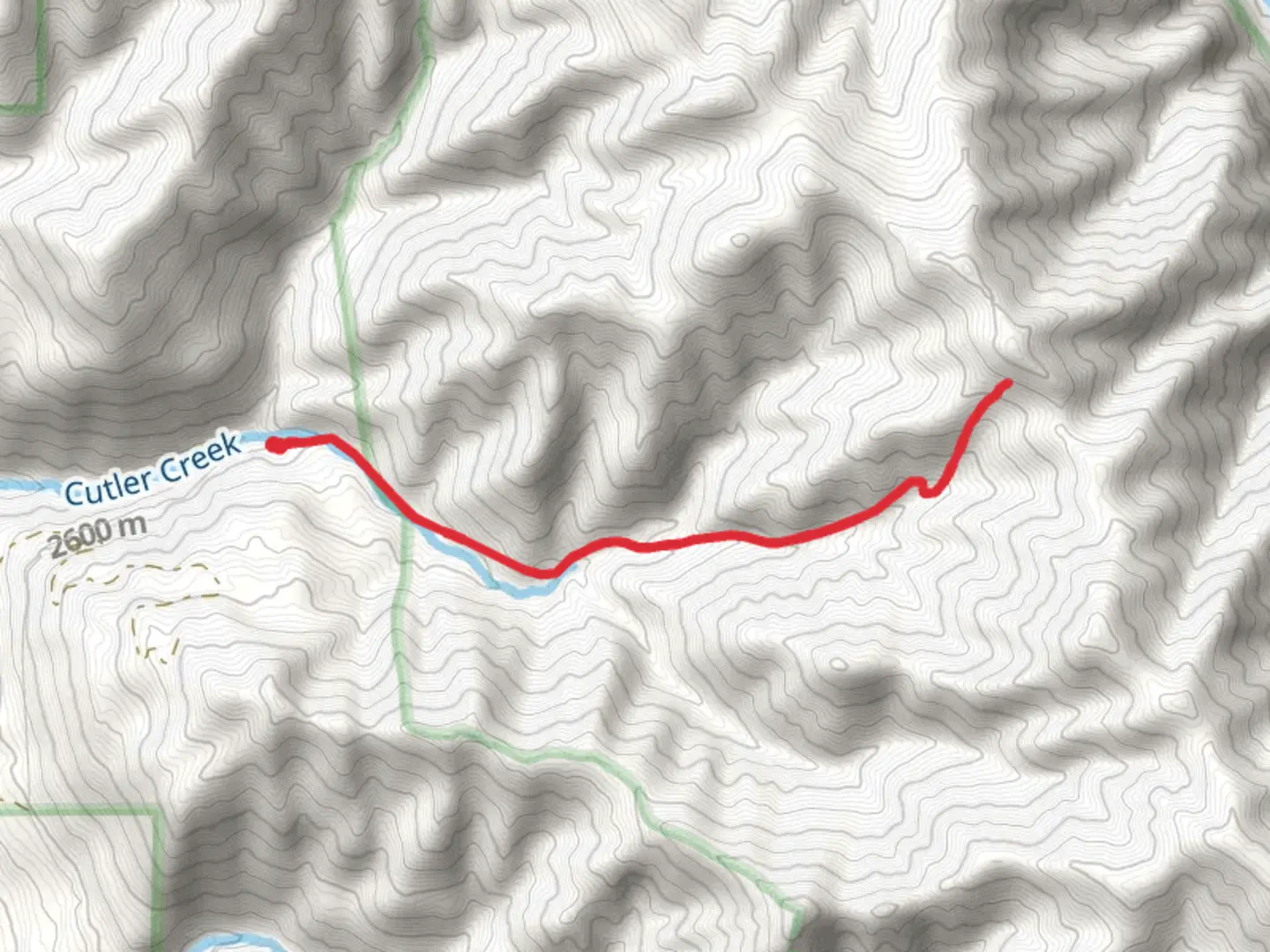 An image depicting the trail Left Fork Cutler Creek Trail and its surrounding area.