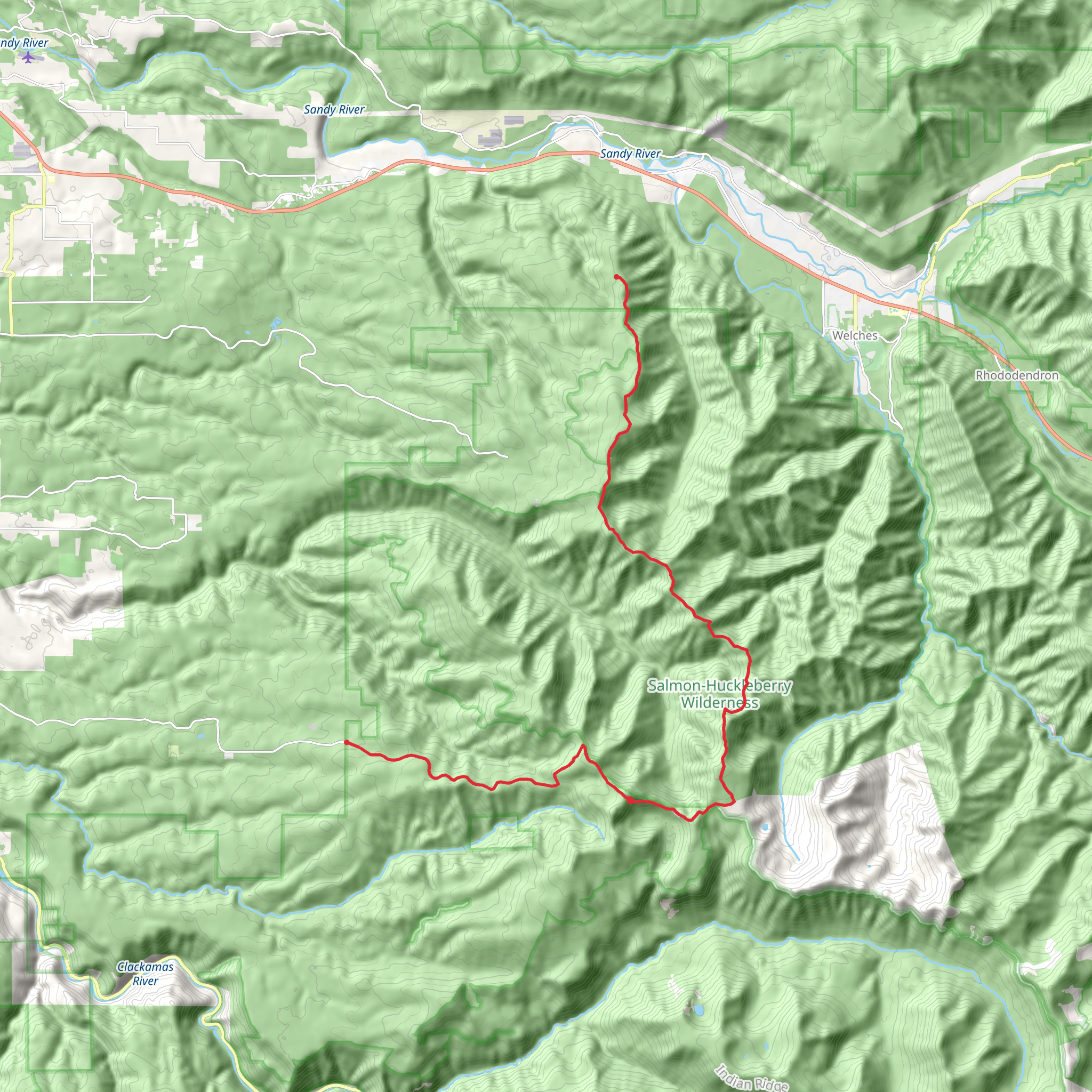 McIntyre Ridge and Old Baldy Trail mobile static map