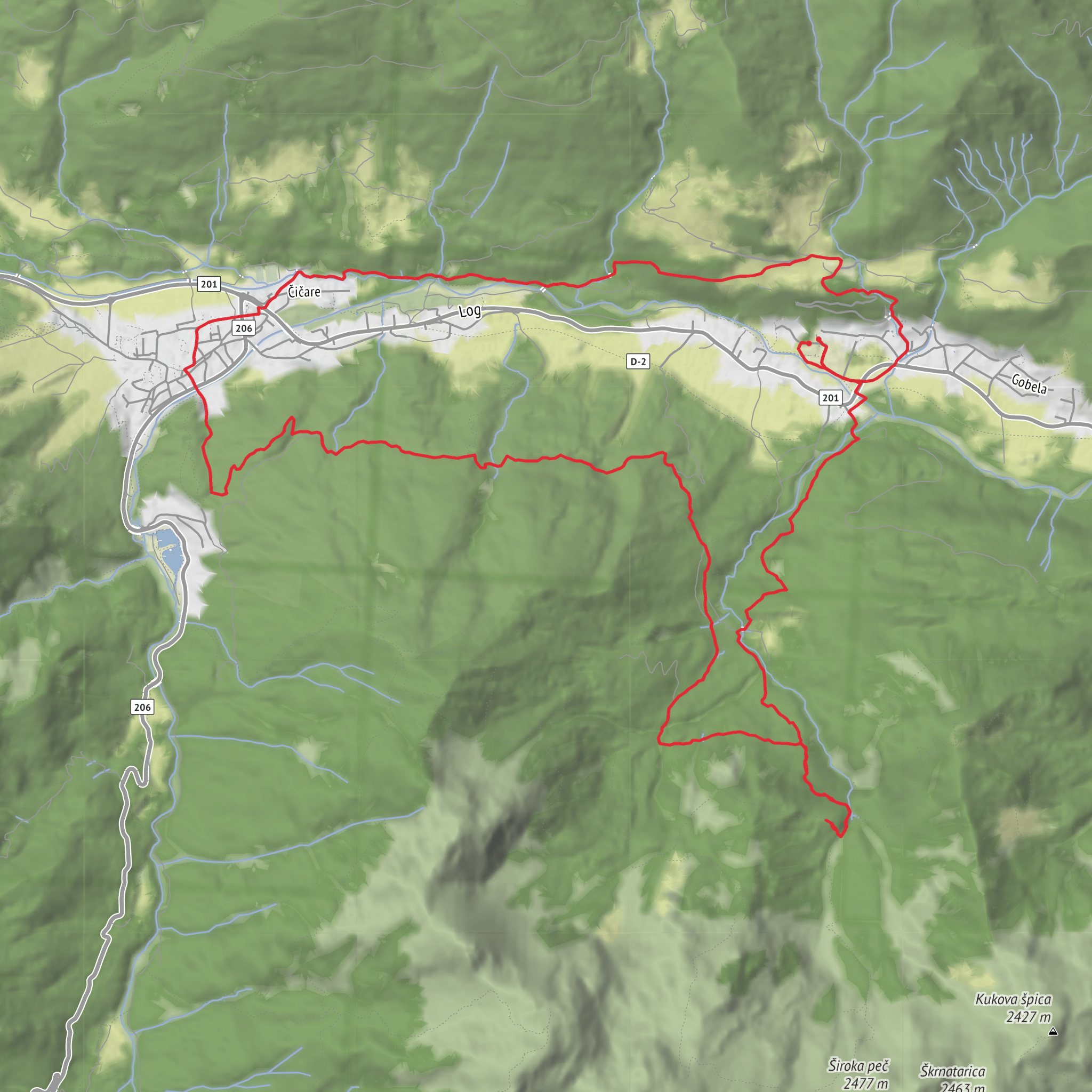 AAA Bivak III mobile static map