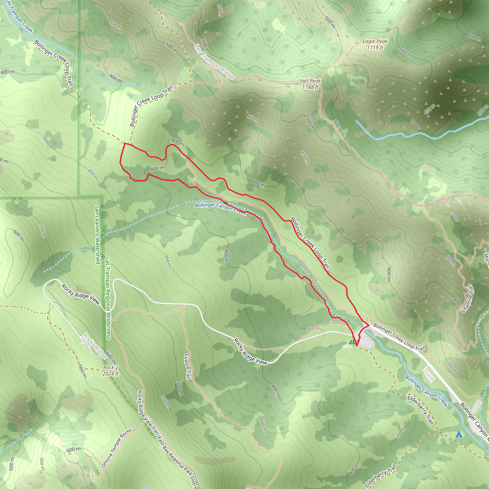 Bollinger Creek Loop Trail mobile static map