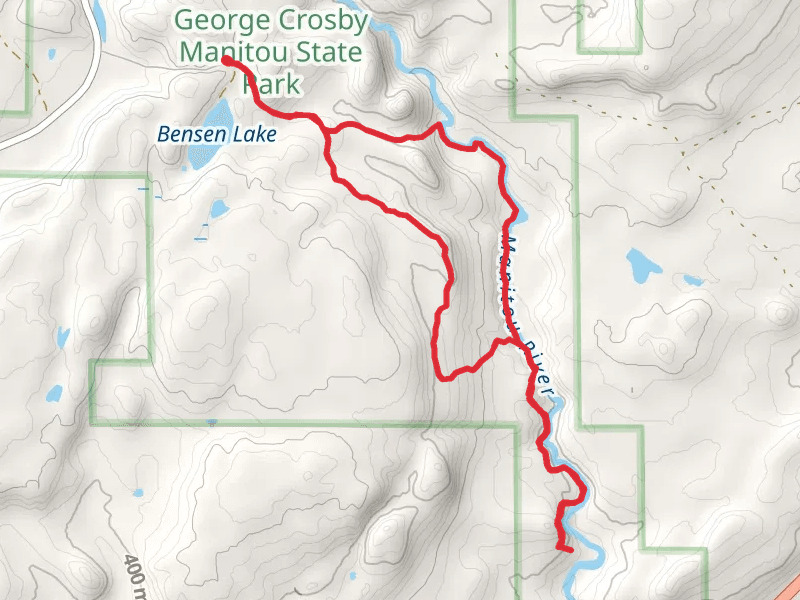 Yellow Birch, Cedar Branch and Manitou River Loop Trail