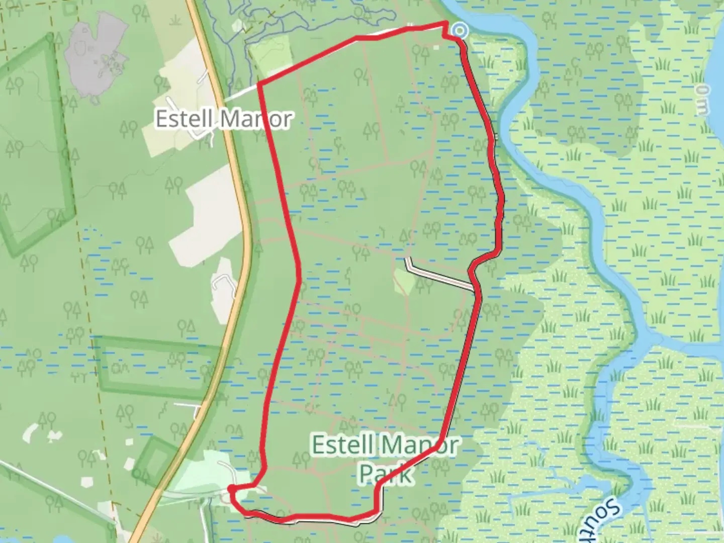An image depicting the trail Swamp and North End Loop Trail and its surrounding area.