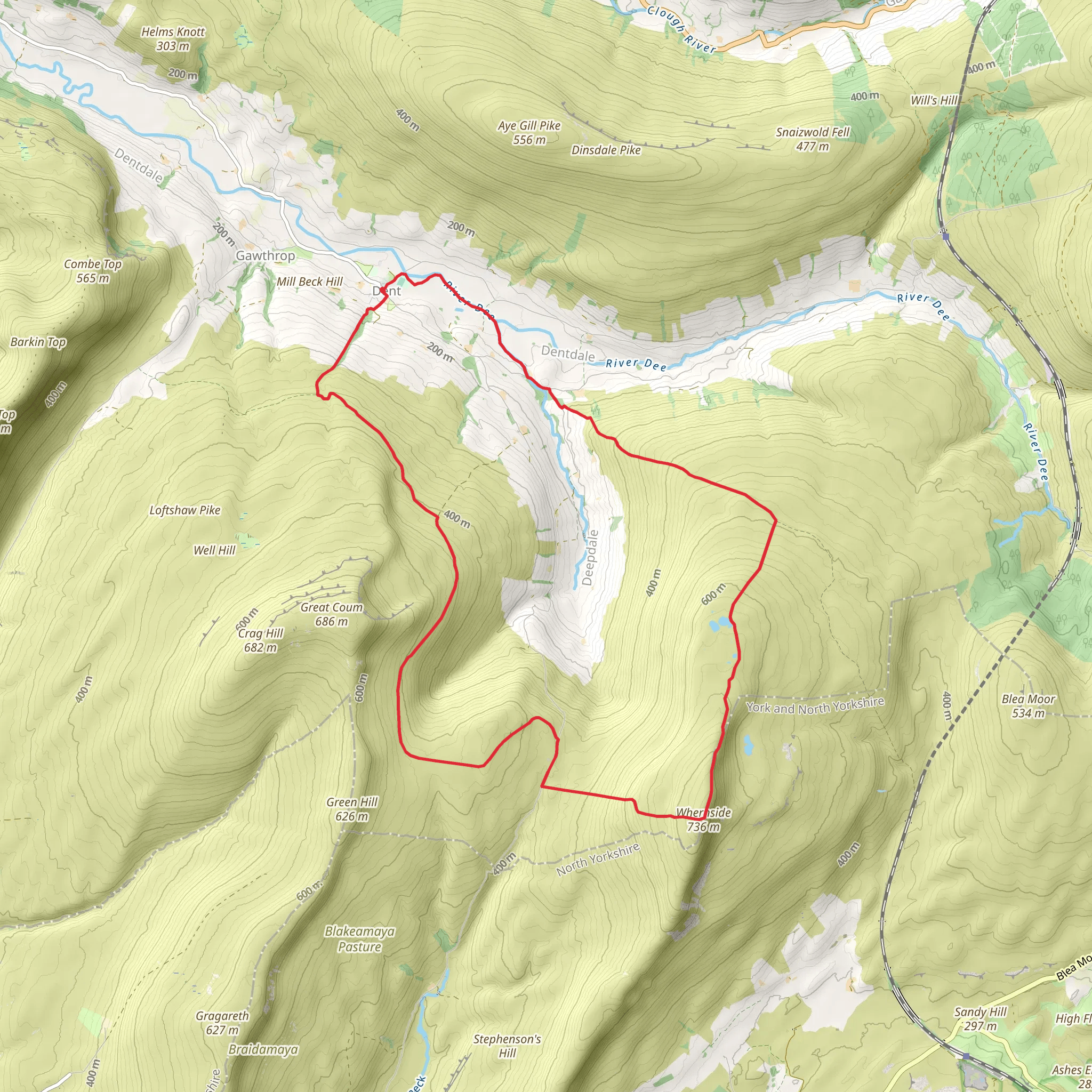 Whernside Loop - Dent mobile static map