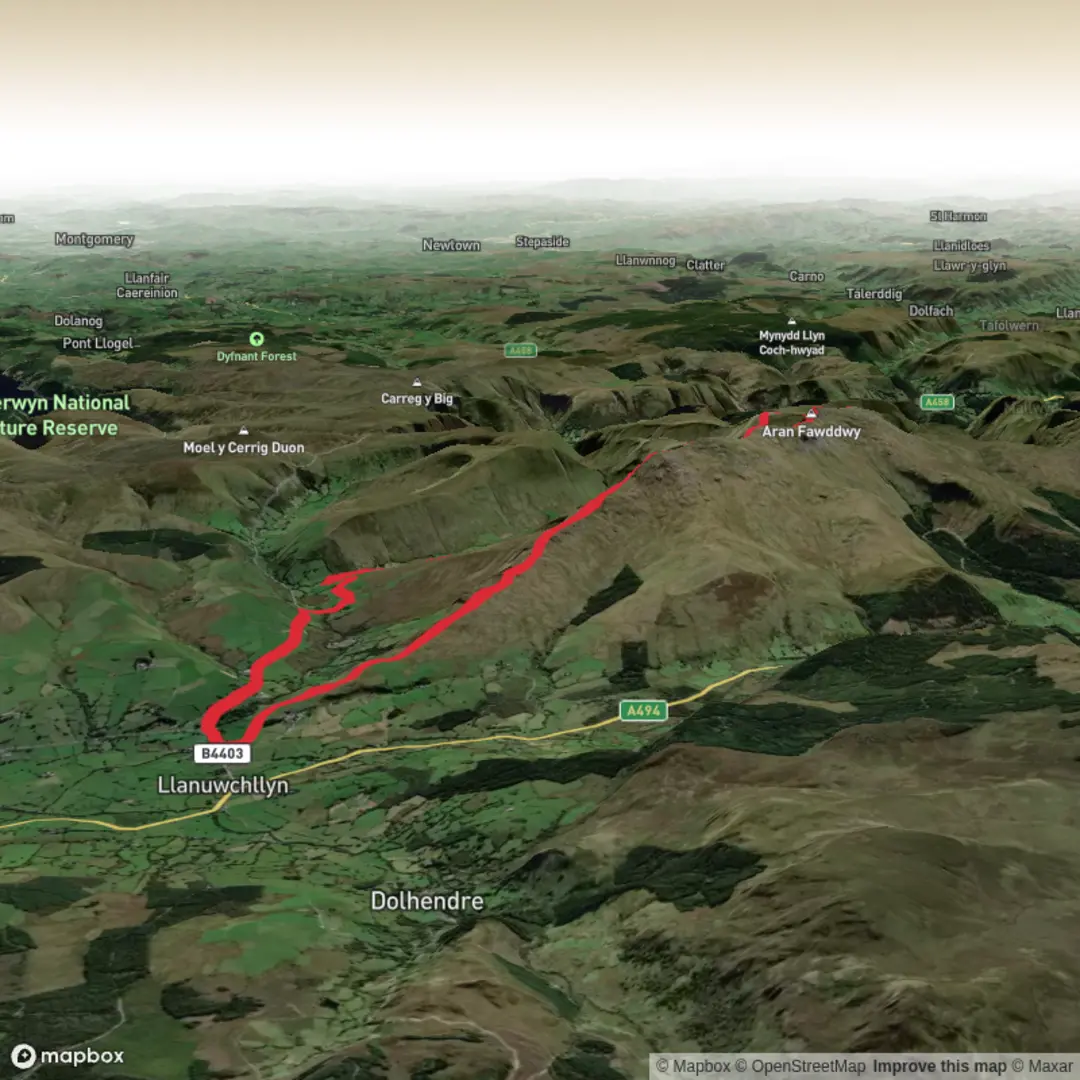 An image depicting the trail Arans Loop and its surrounding area.