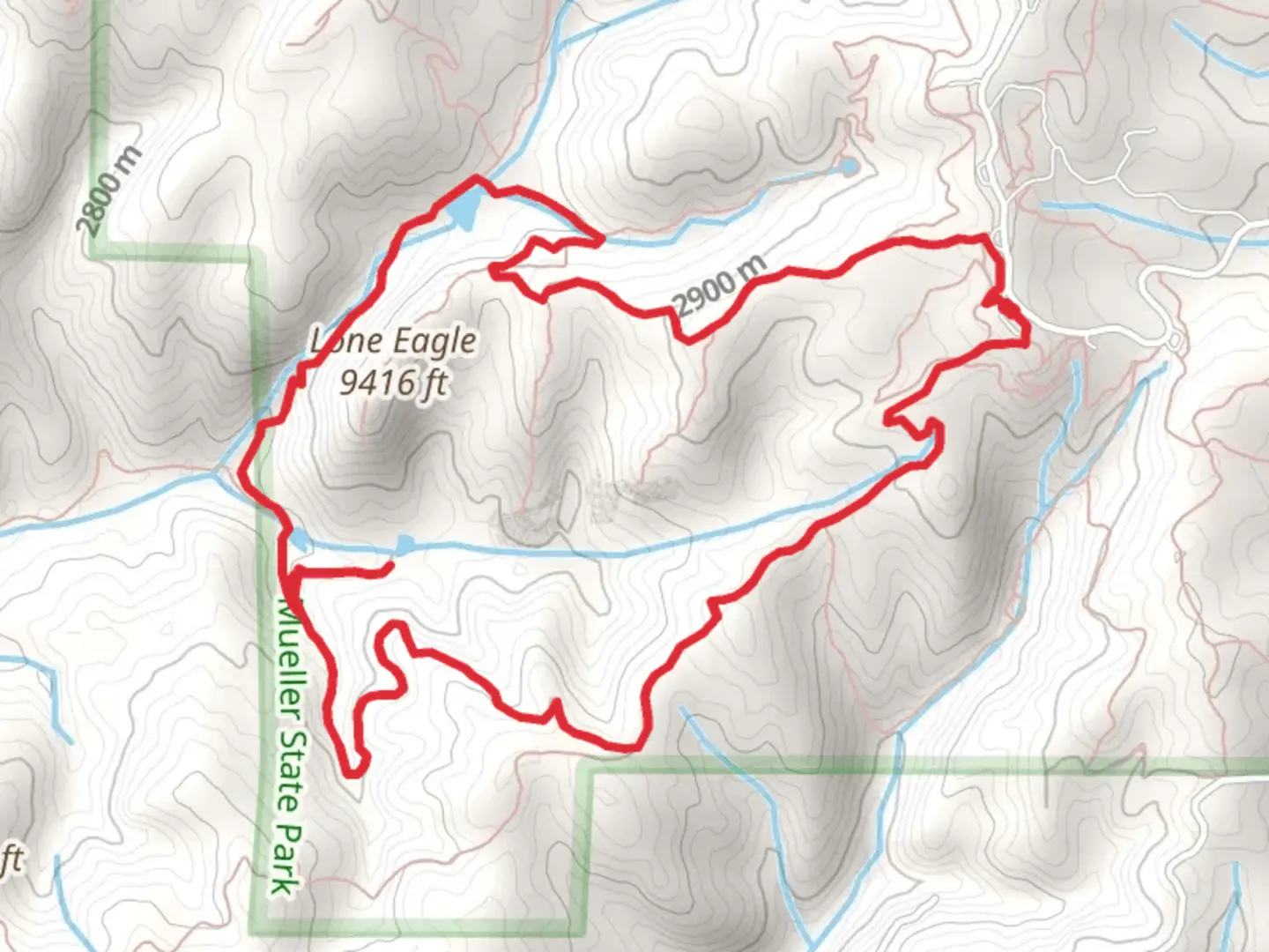 An image depicting the trail Rock Pond and Brook Pond and Outlook Ridge Loop and its surrounding area.
