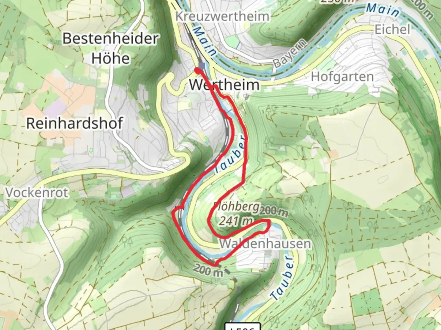An image depicting the trail Gebiets Wanderweg and Muehlensteige Loop and its surrounding area.