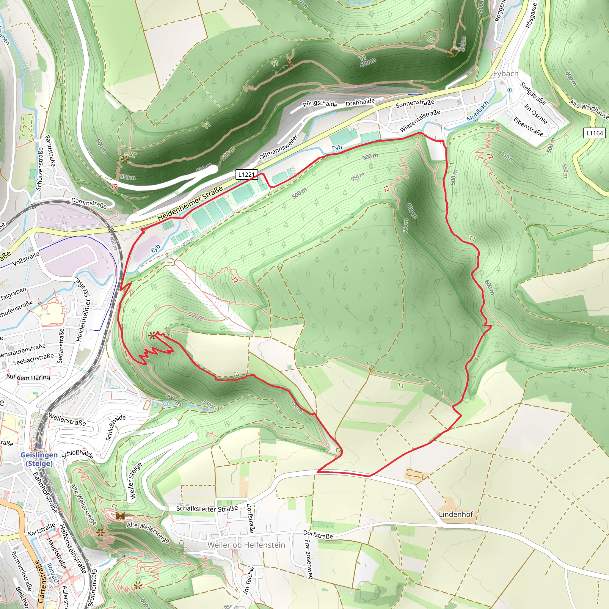 Bismarckfelsen via Albtraufgaenger mobile static map