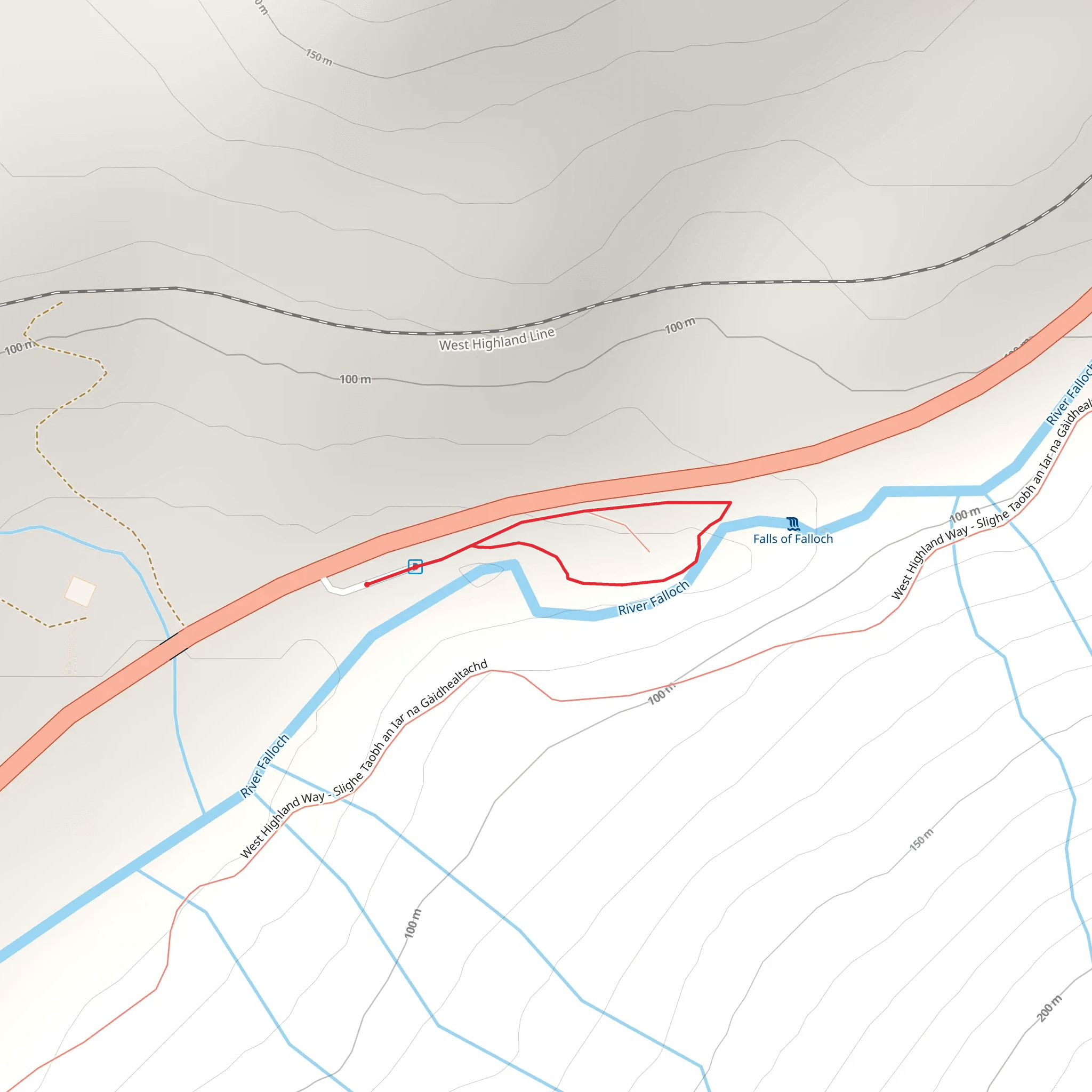 Falls of Falloch Walk mobile static map