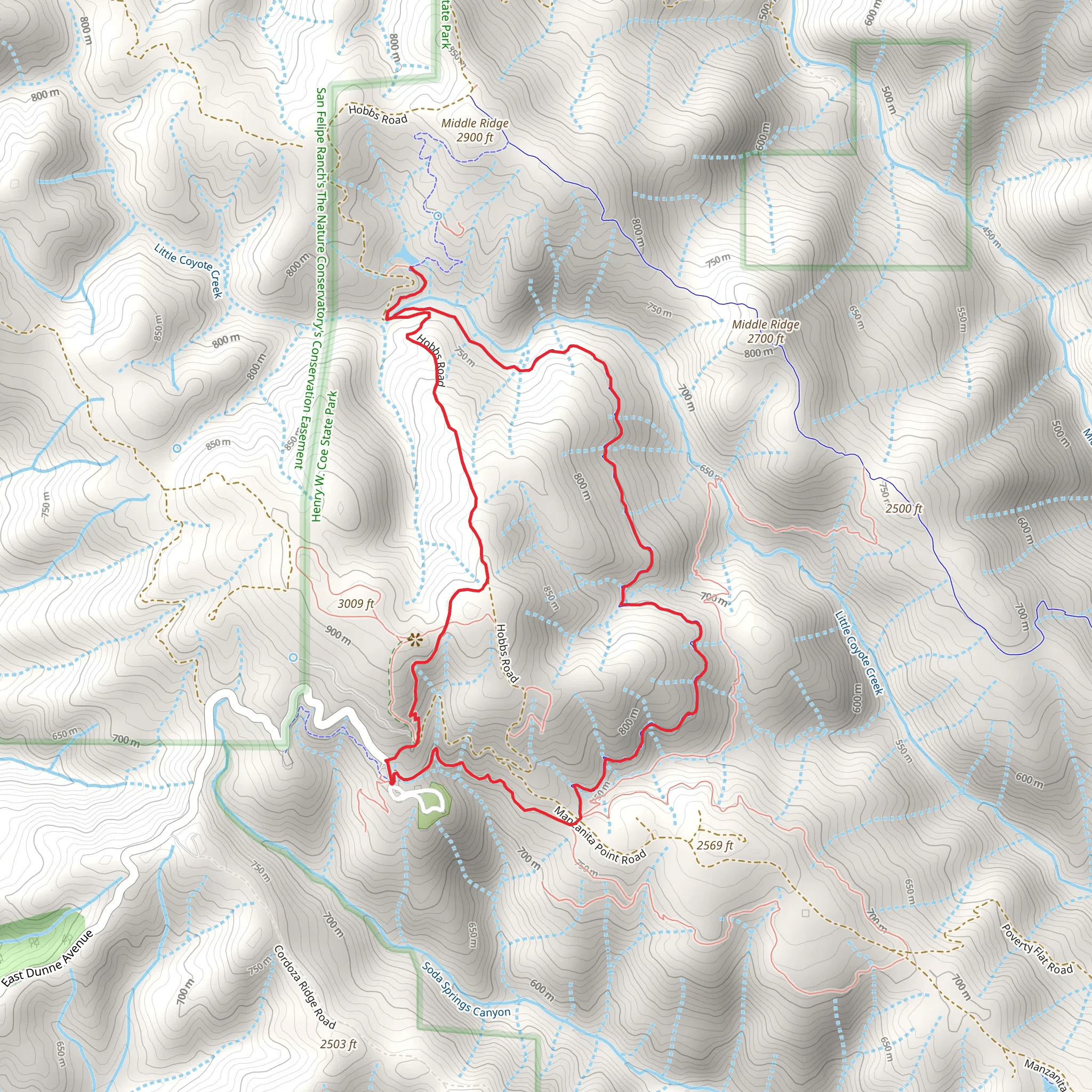 Monument Trail, Frog Lake and Flat Frog Trail Loop mobile static map